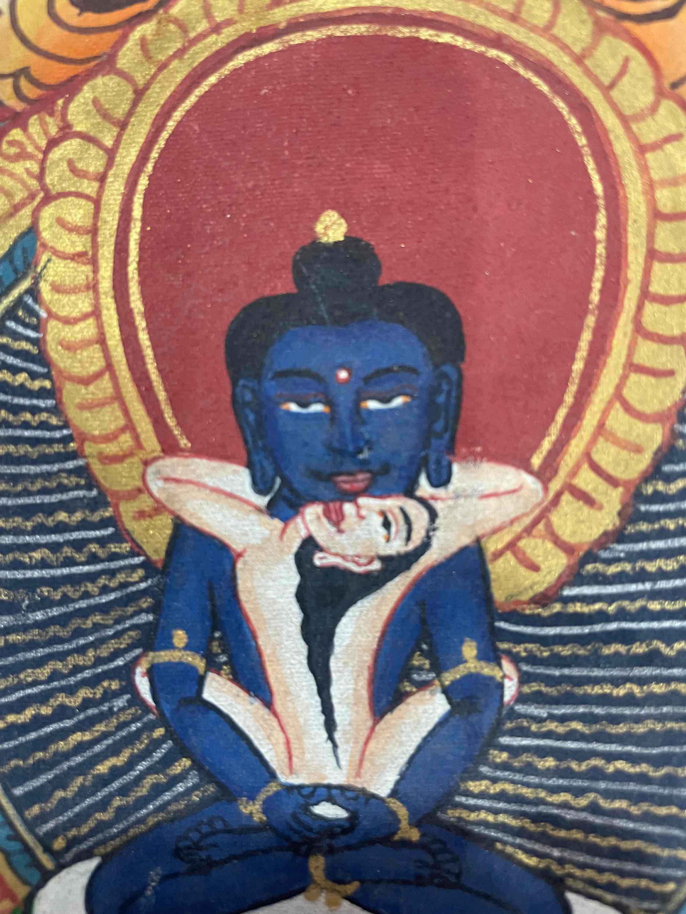 Buddhist Handmade Thangka Painting <span Style=