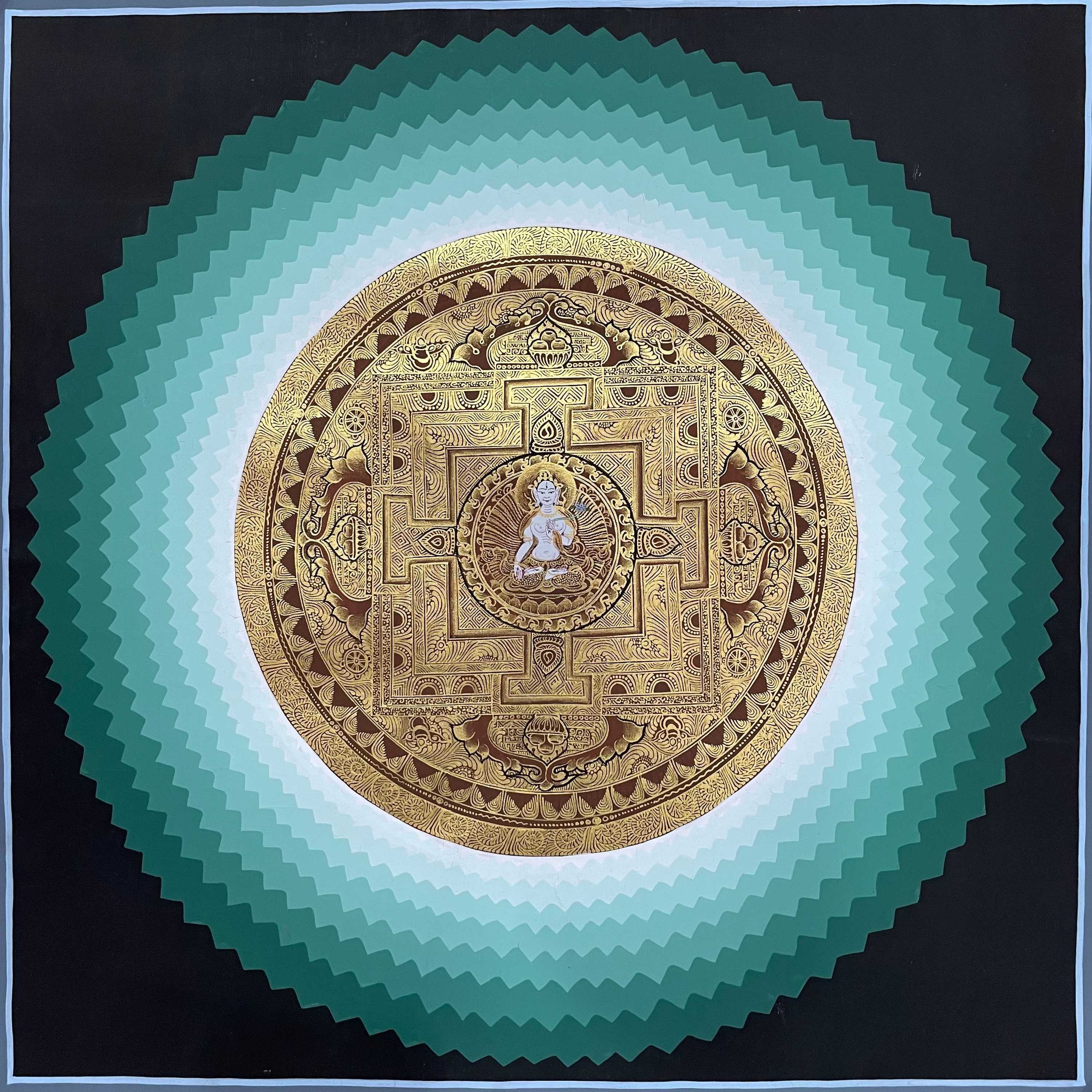 Buddhist Handmade Thangka Painting <span Style=