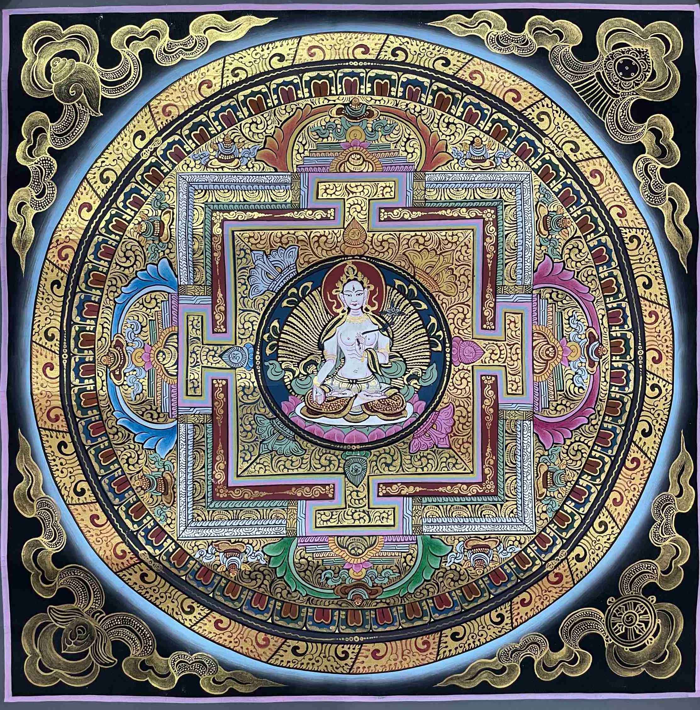 Buddhist Hand Painting <span Style=