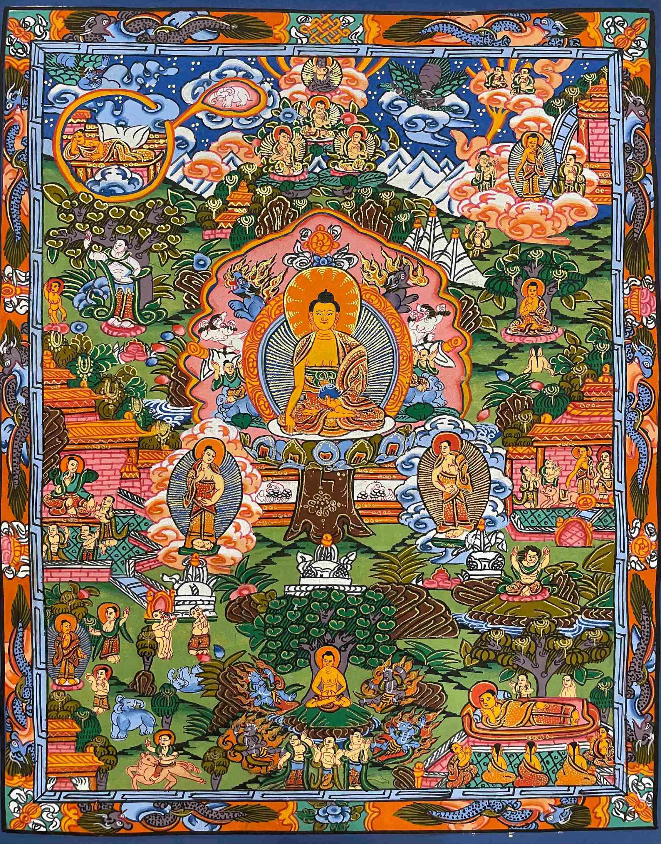 Buddhist Hand Painting Thangka <span Style=