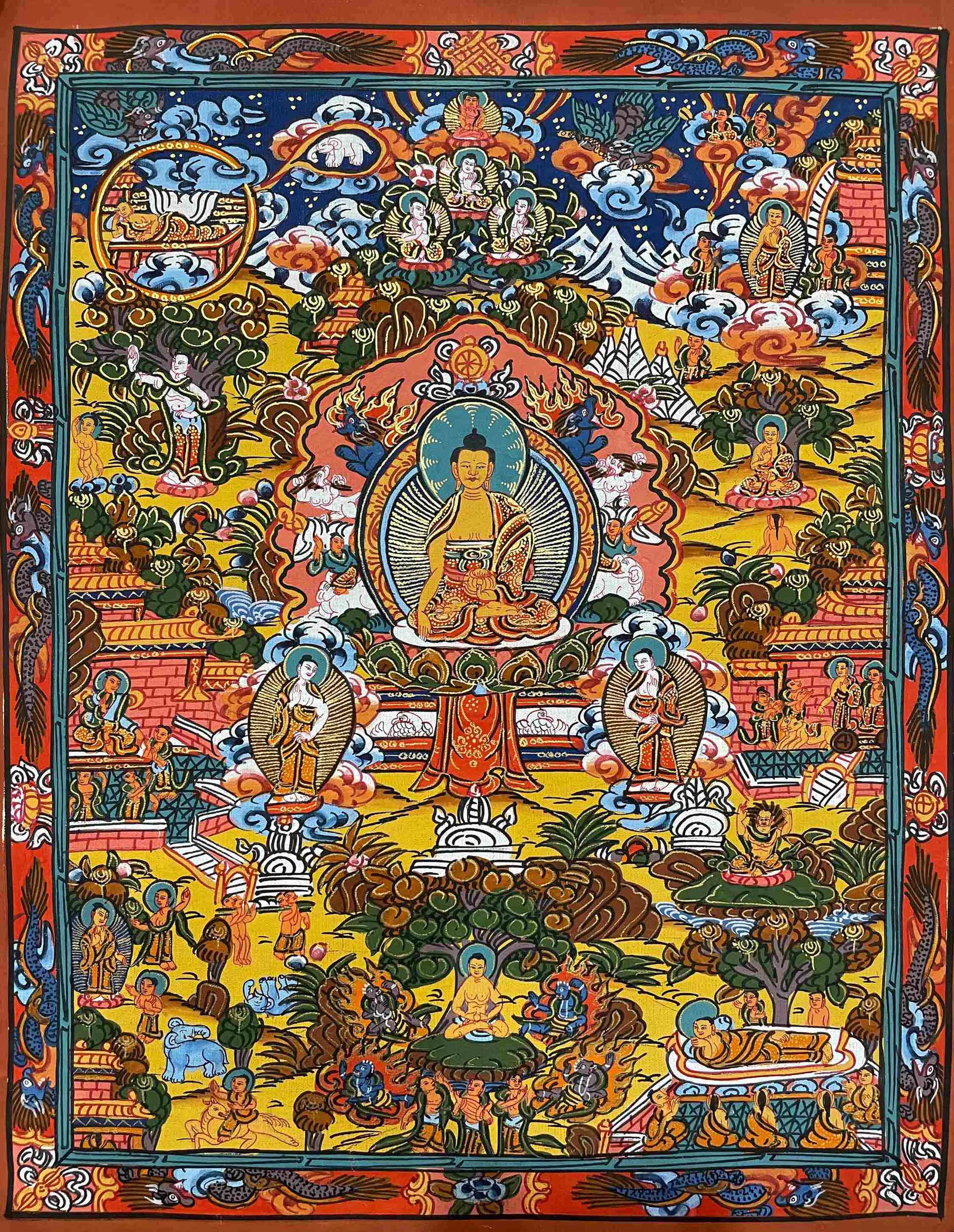 Buddhist Hand Painting Thangka <span Style=