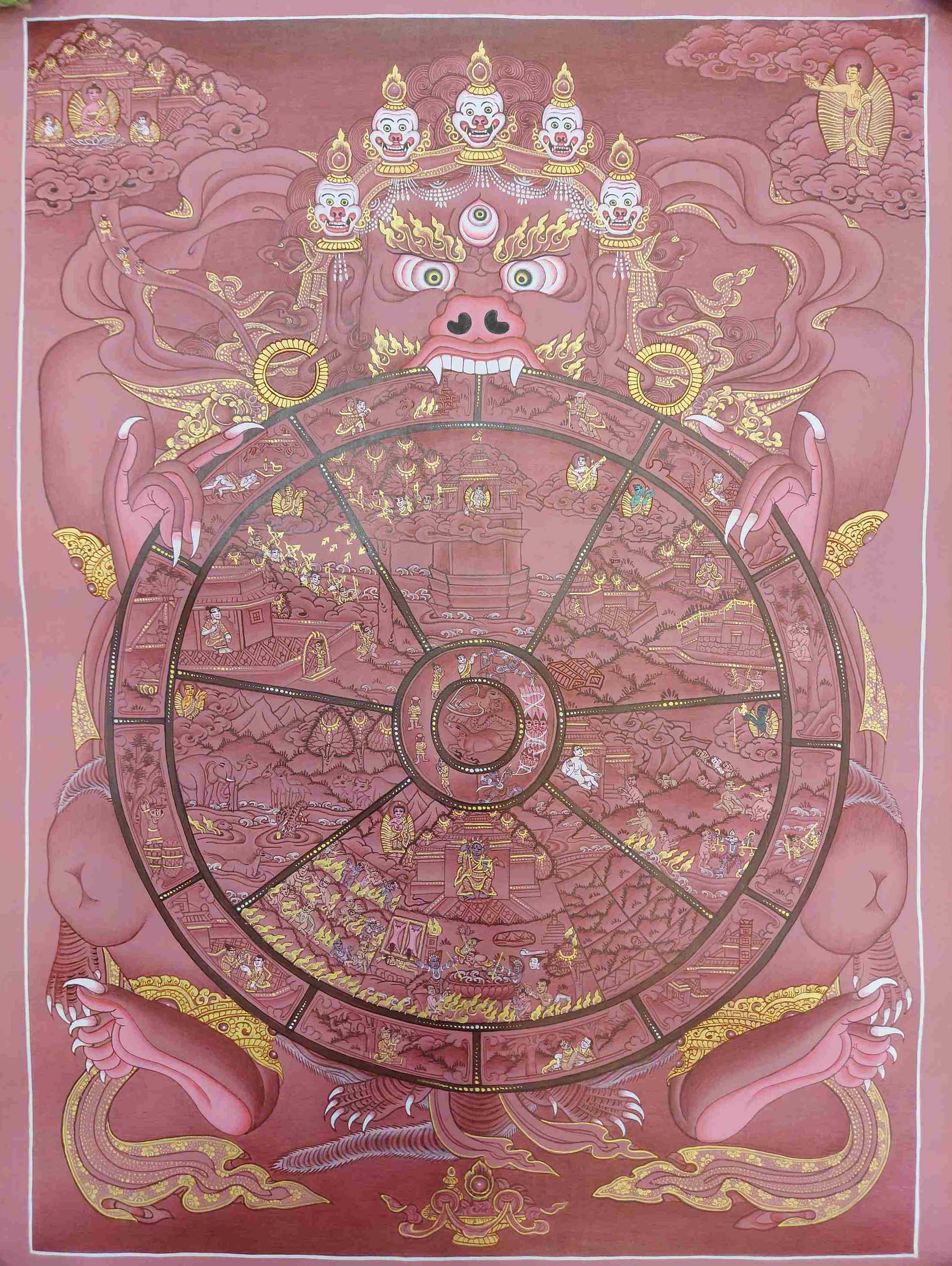 Buddhist Hand Painting Thangka <span Style=