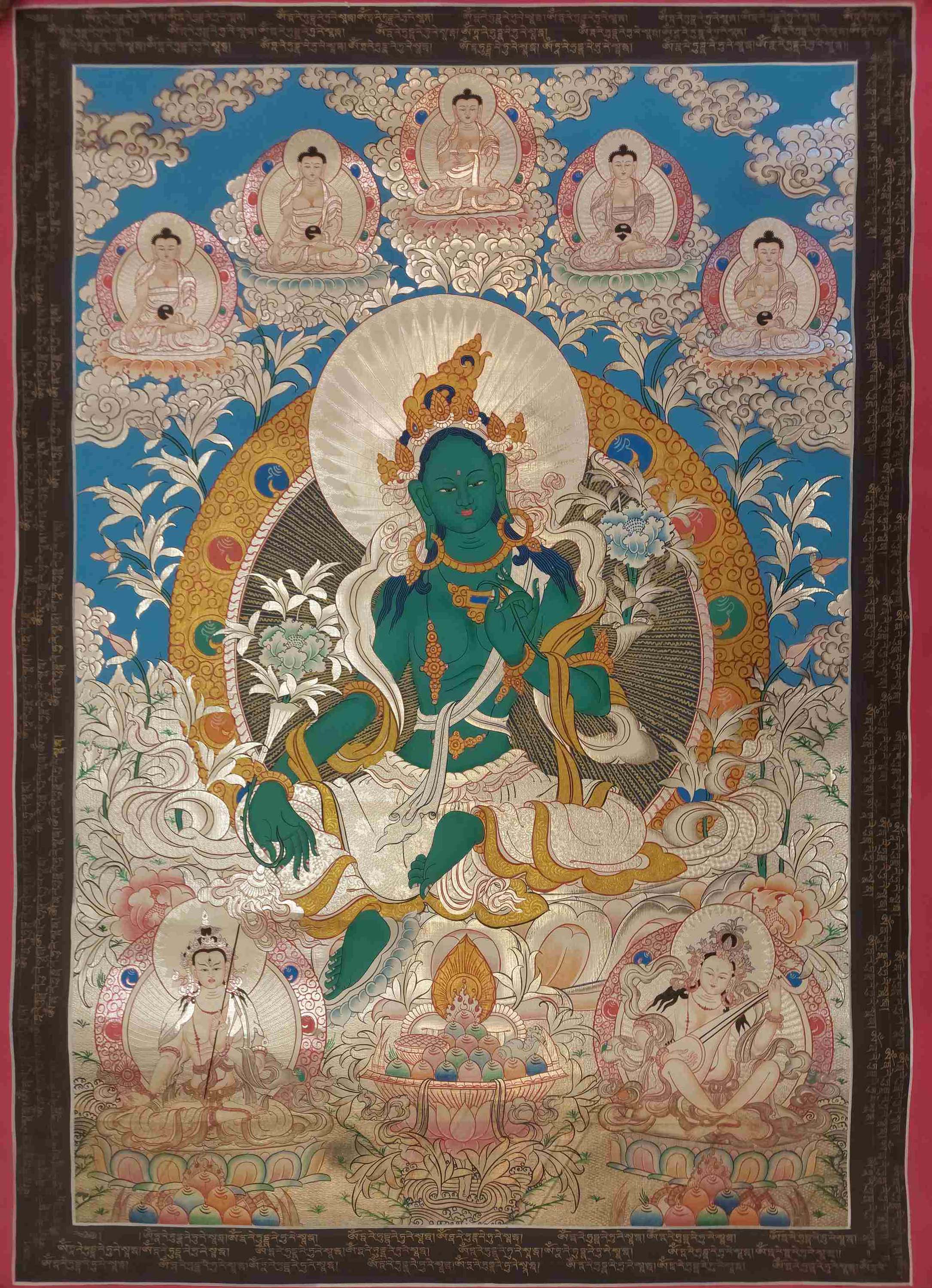 Buddhist Hand Painting Thangka <span Style=