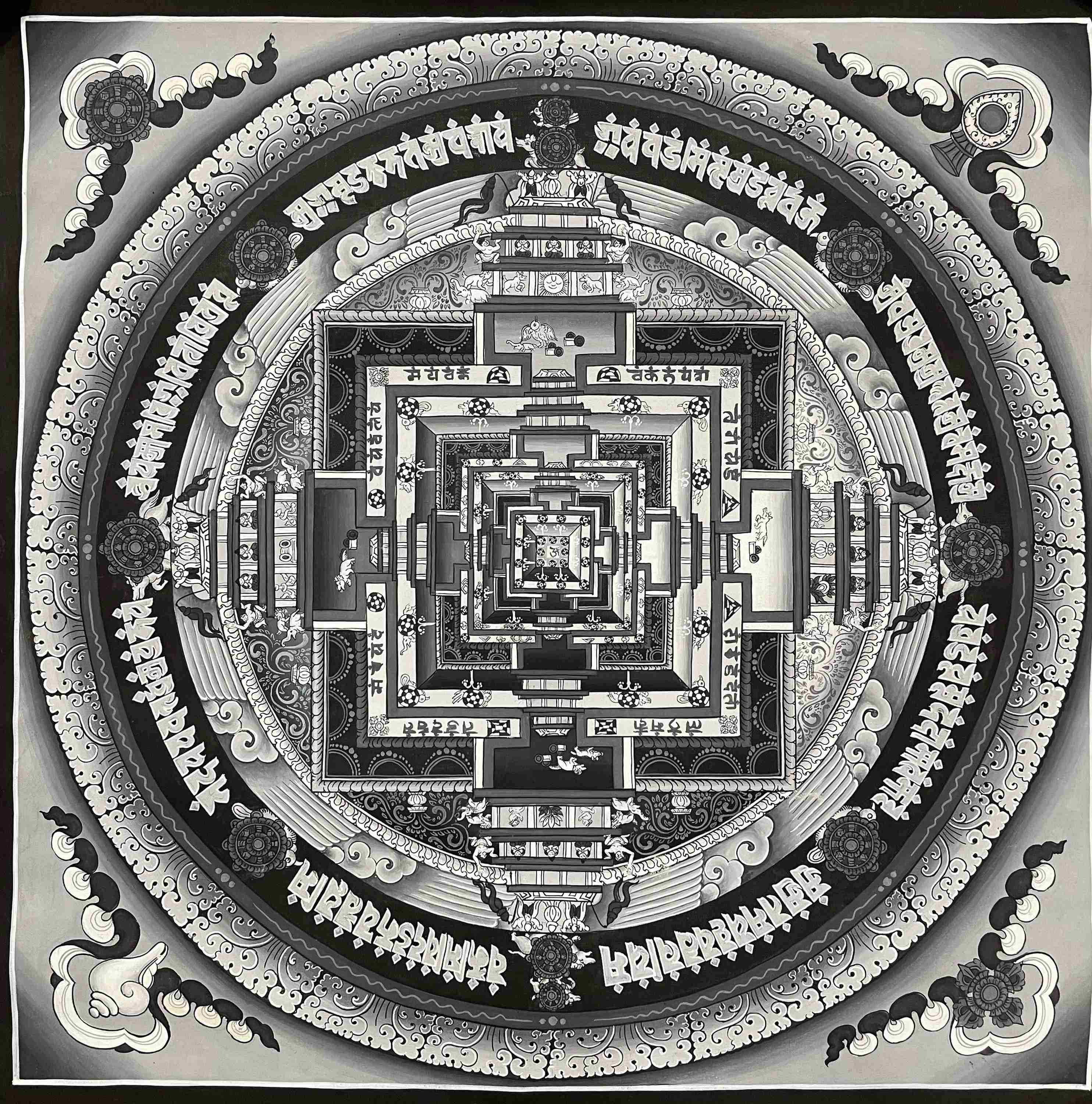 Buddhist Handmade Thangka <span Style=