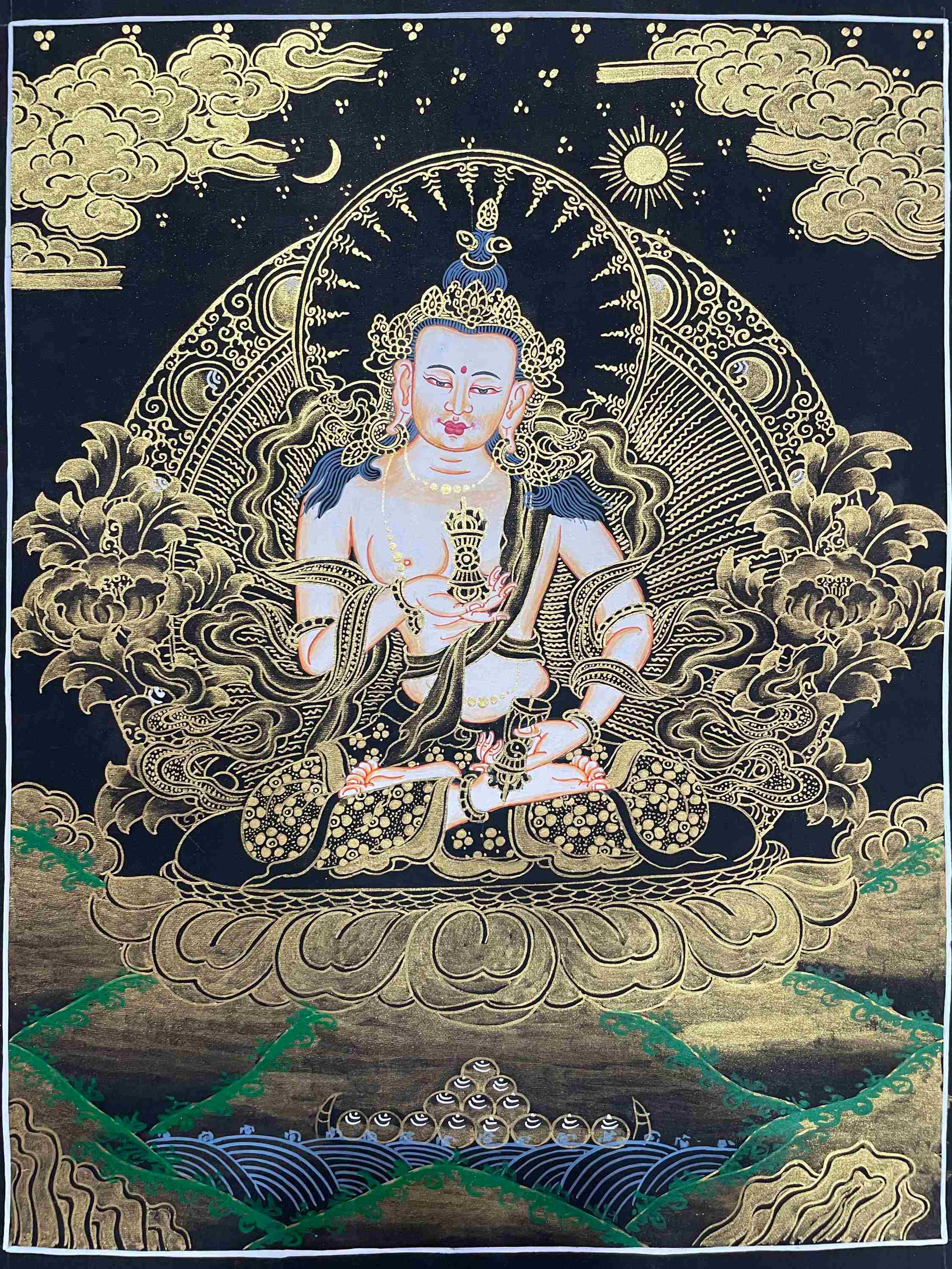 Buddhist Handmade Thangka Painting <span Style=