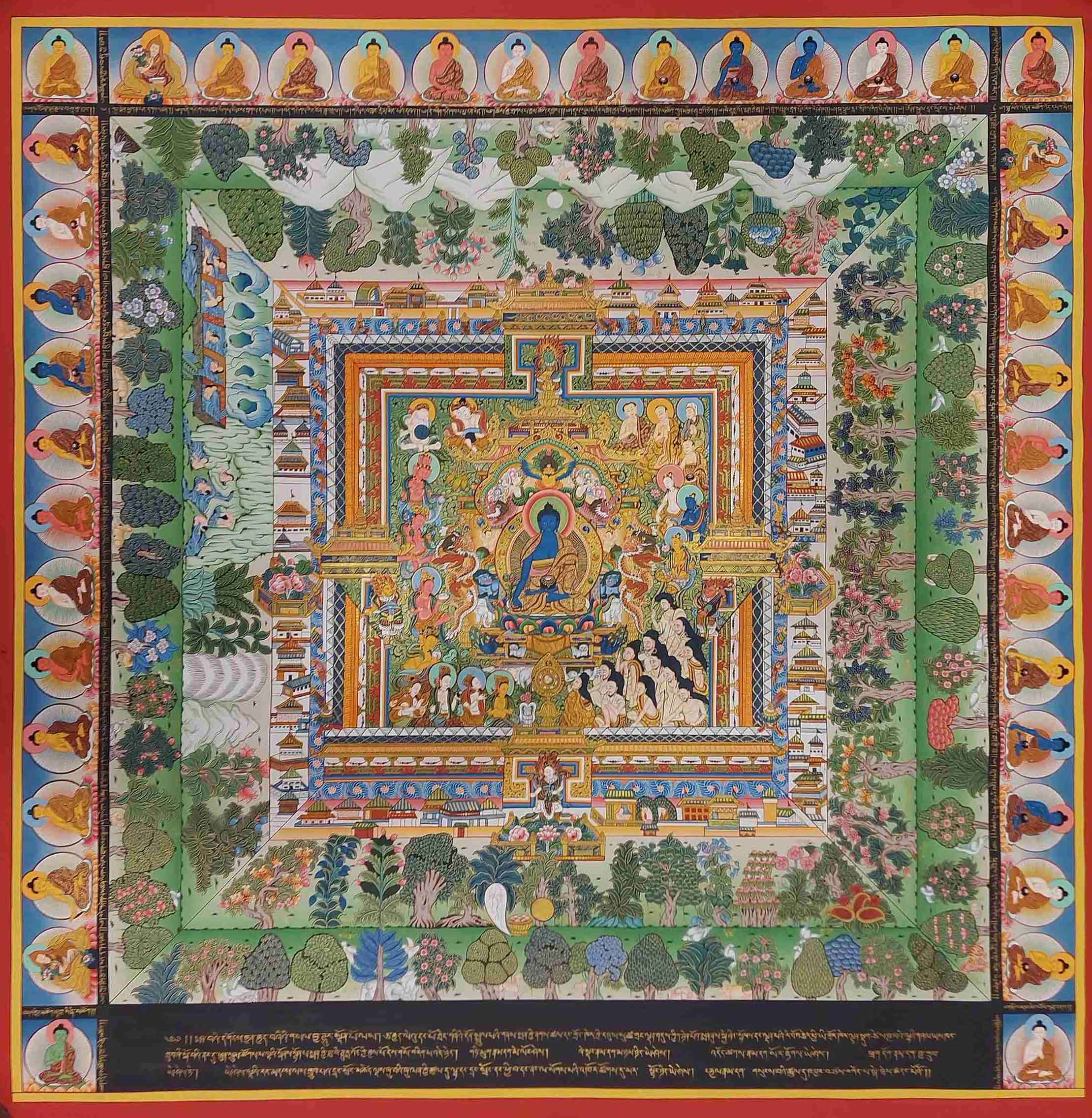 Buddhist Handmade Thangka <span Style=