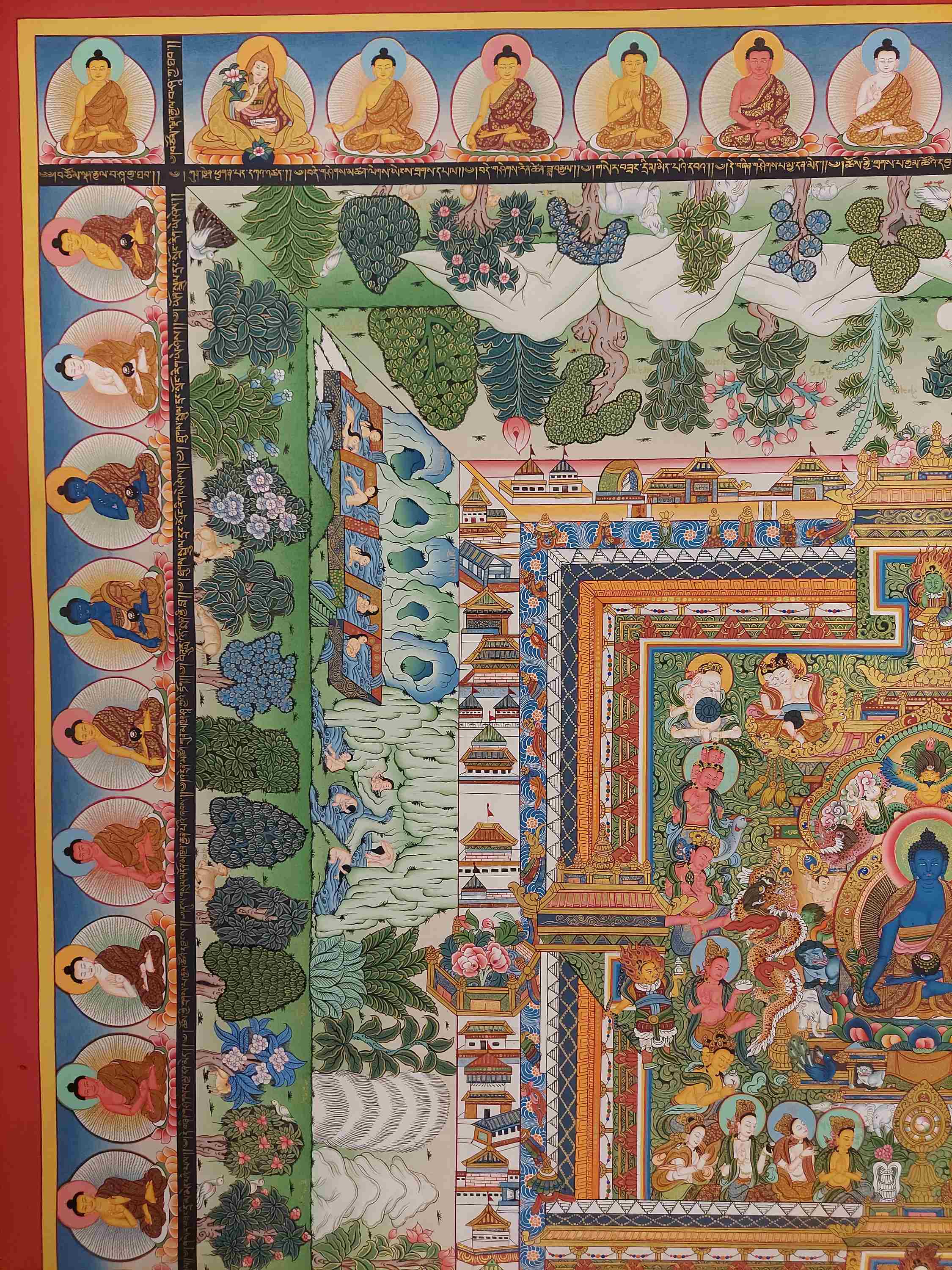 Buddhist Handmade Thangka <span Style=