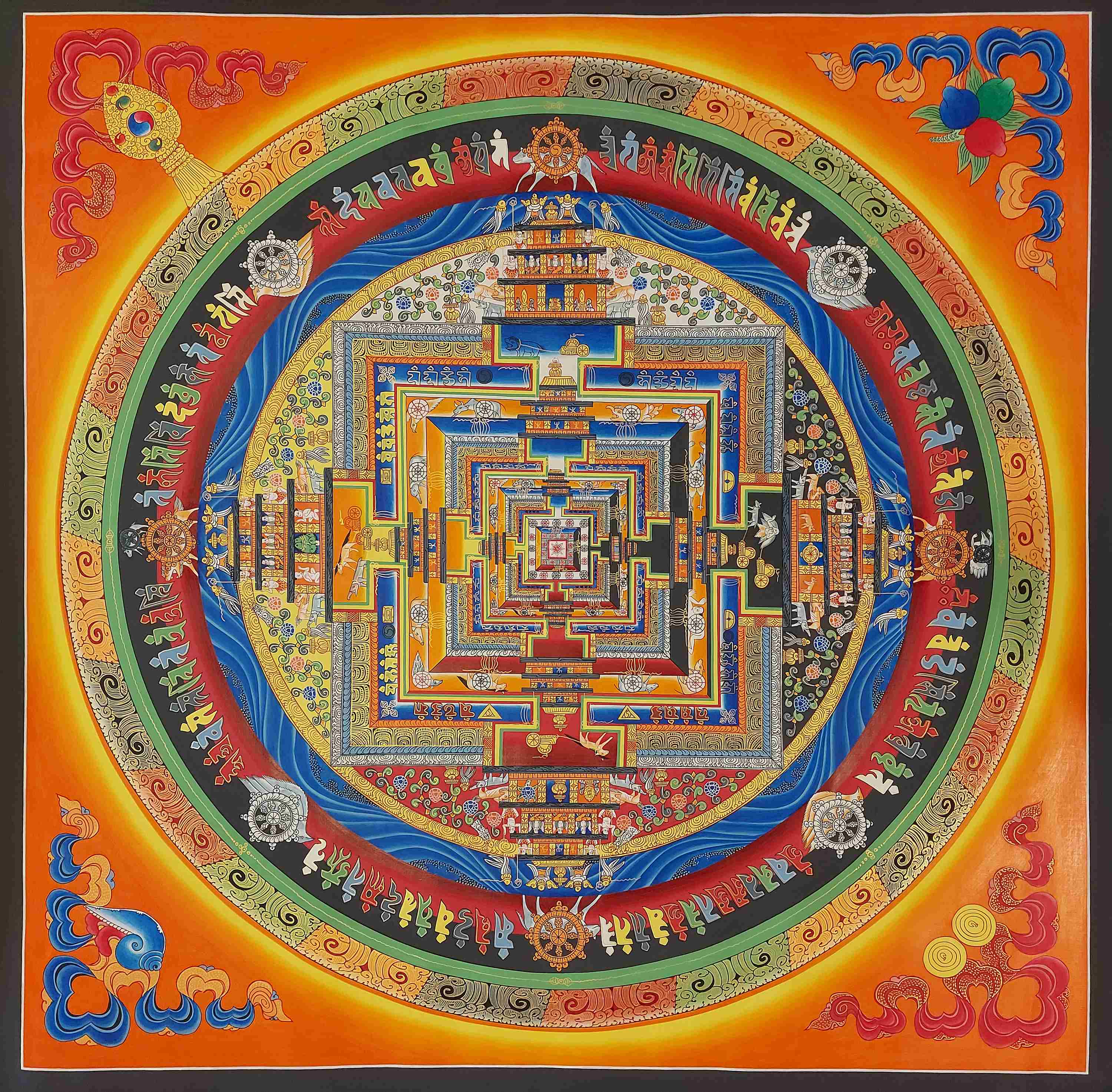 Buddhist Handmade Thangka <span Style=