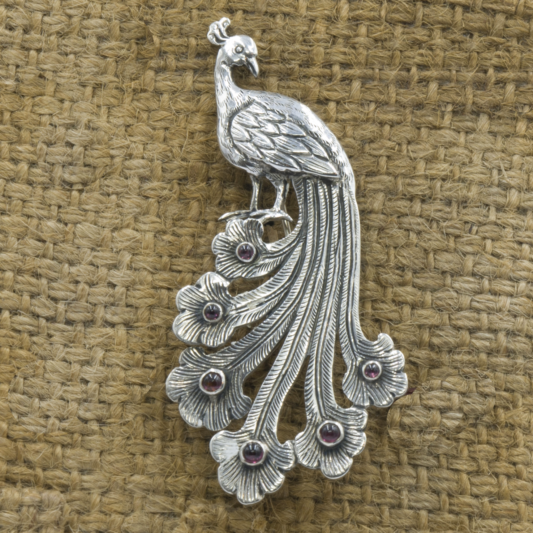 Real Sterling Silver Peacock Bird Pin/brooch
