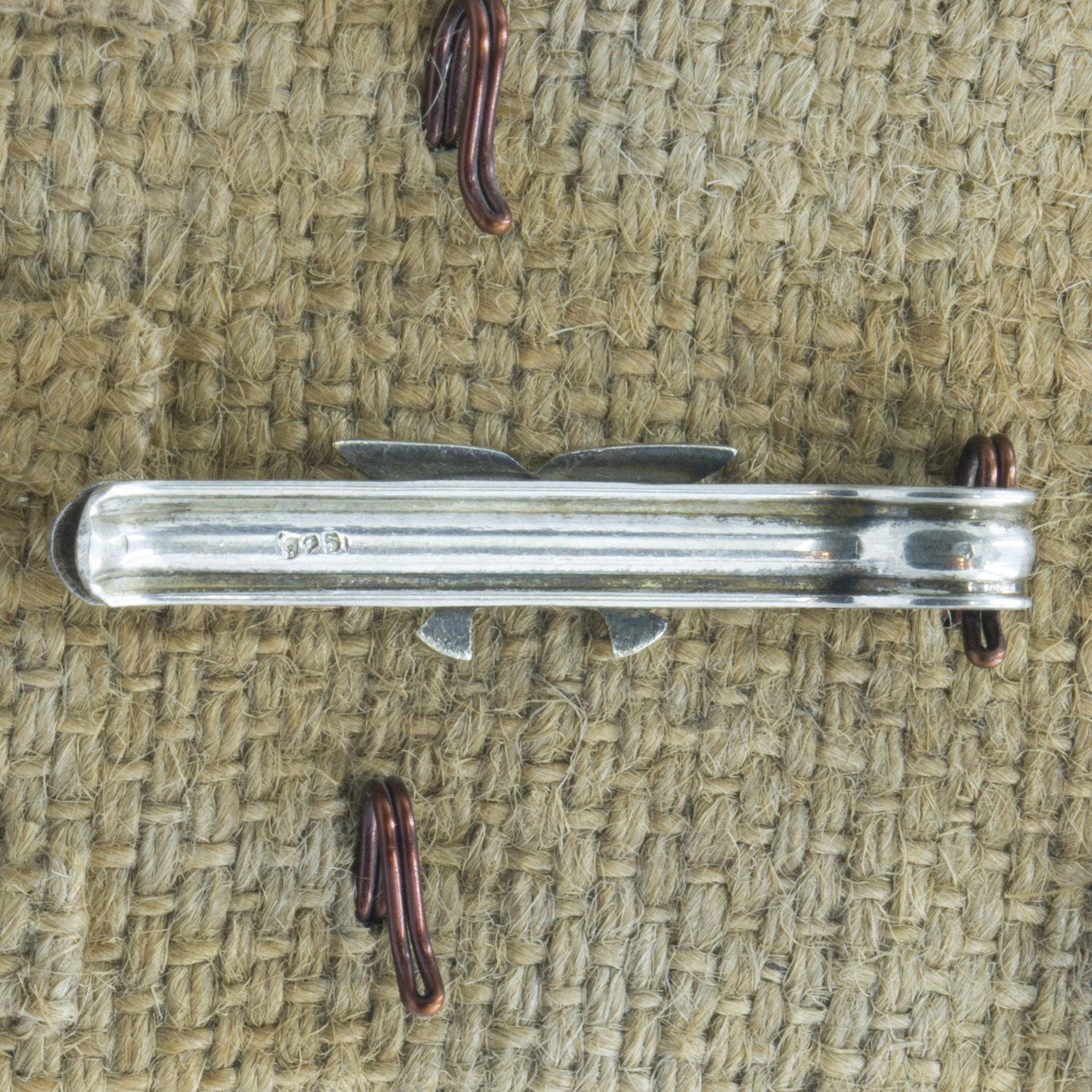 Classic Sterling Silver Khukuri Design Etched Brooch