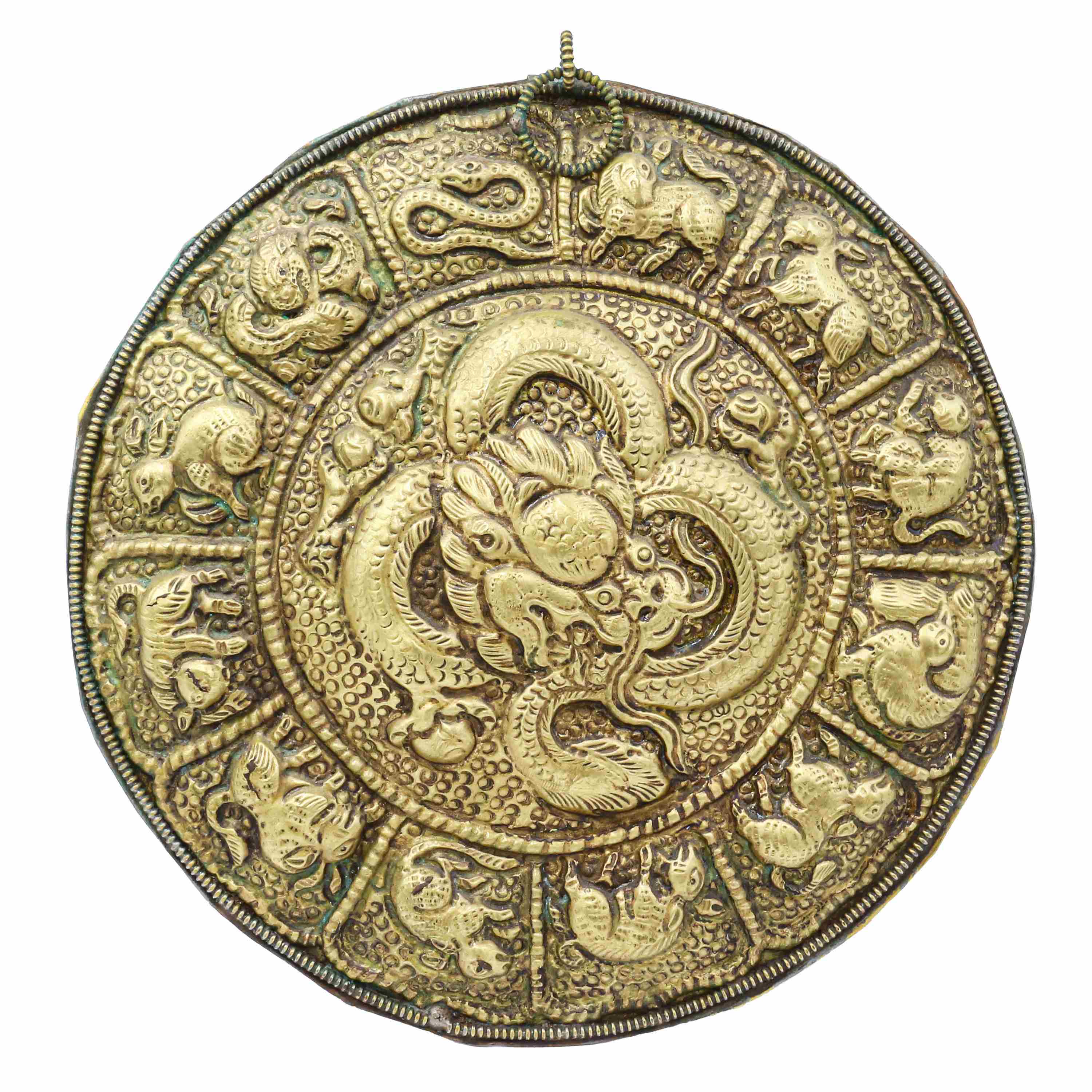 Buddhist Metal Wall Hanging, Calendar <span Style=