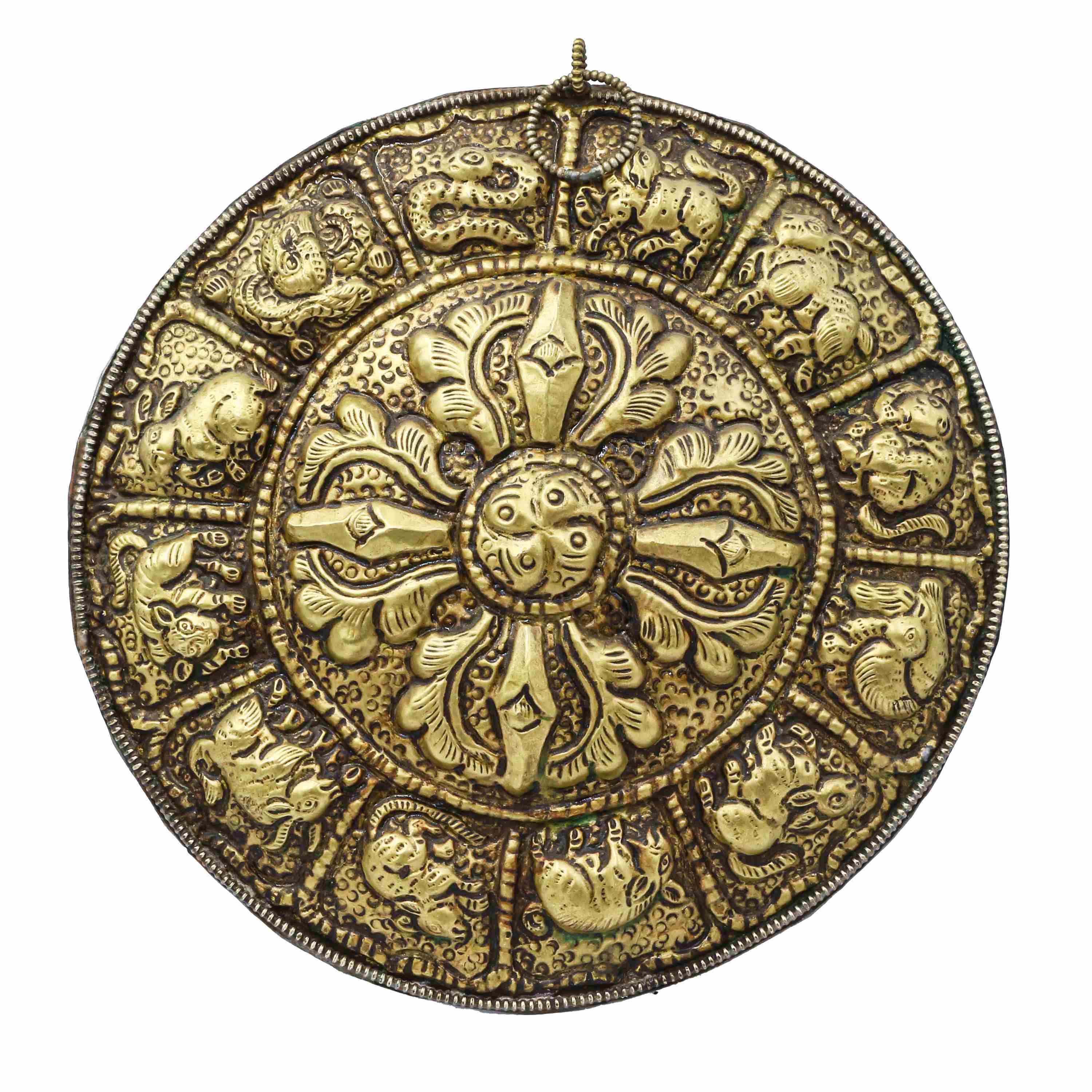 Buddhist Metal Wall Hanging, Calendar <span Style=