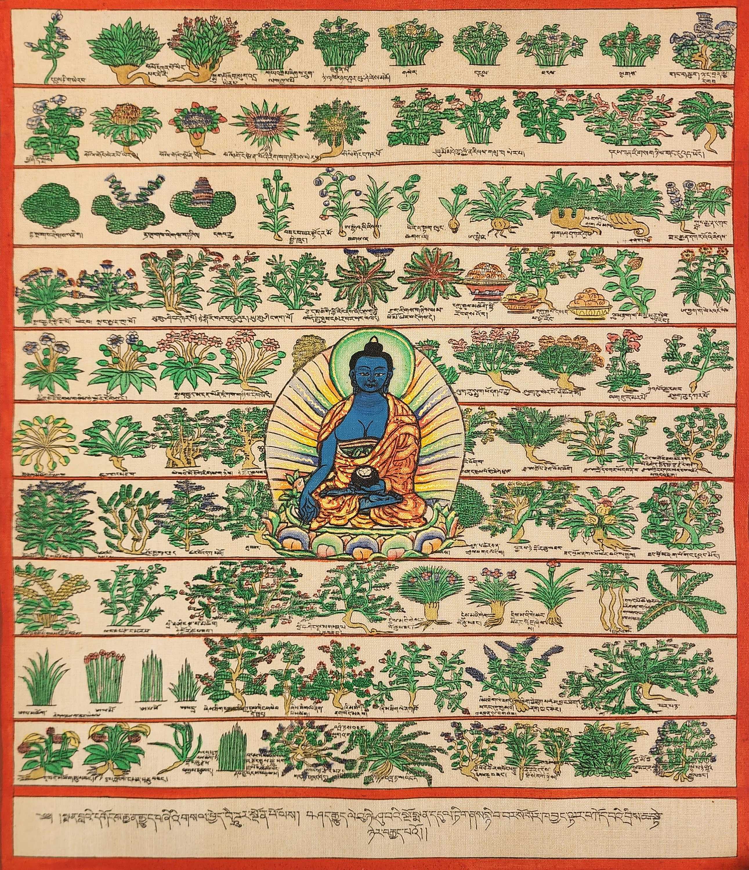 Buddhist Tibetan Thangka <span Style=