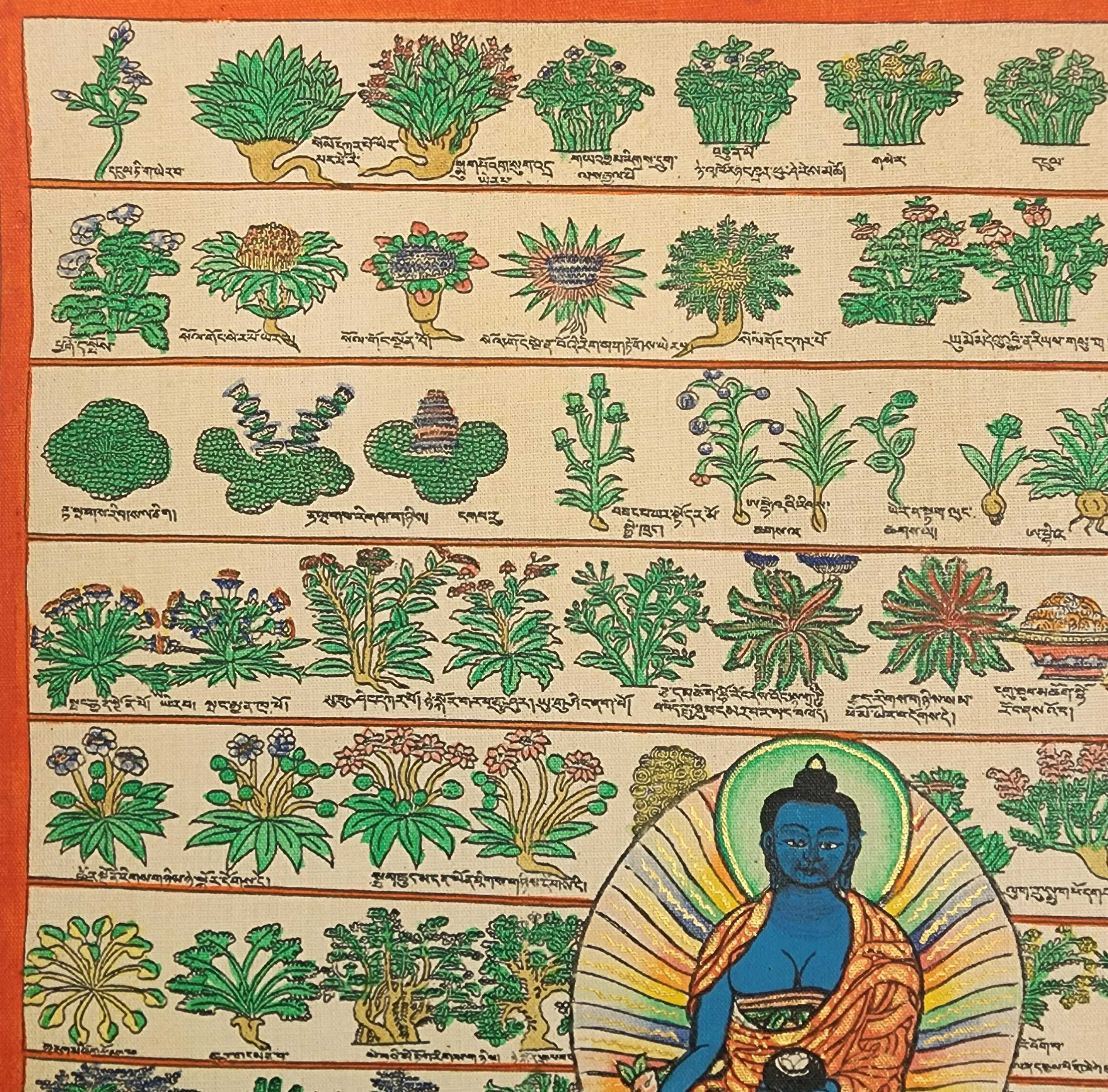 Buddhist Tibetan Thangka <span Style=
