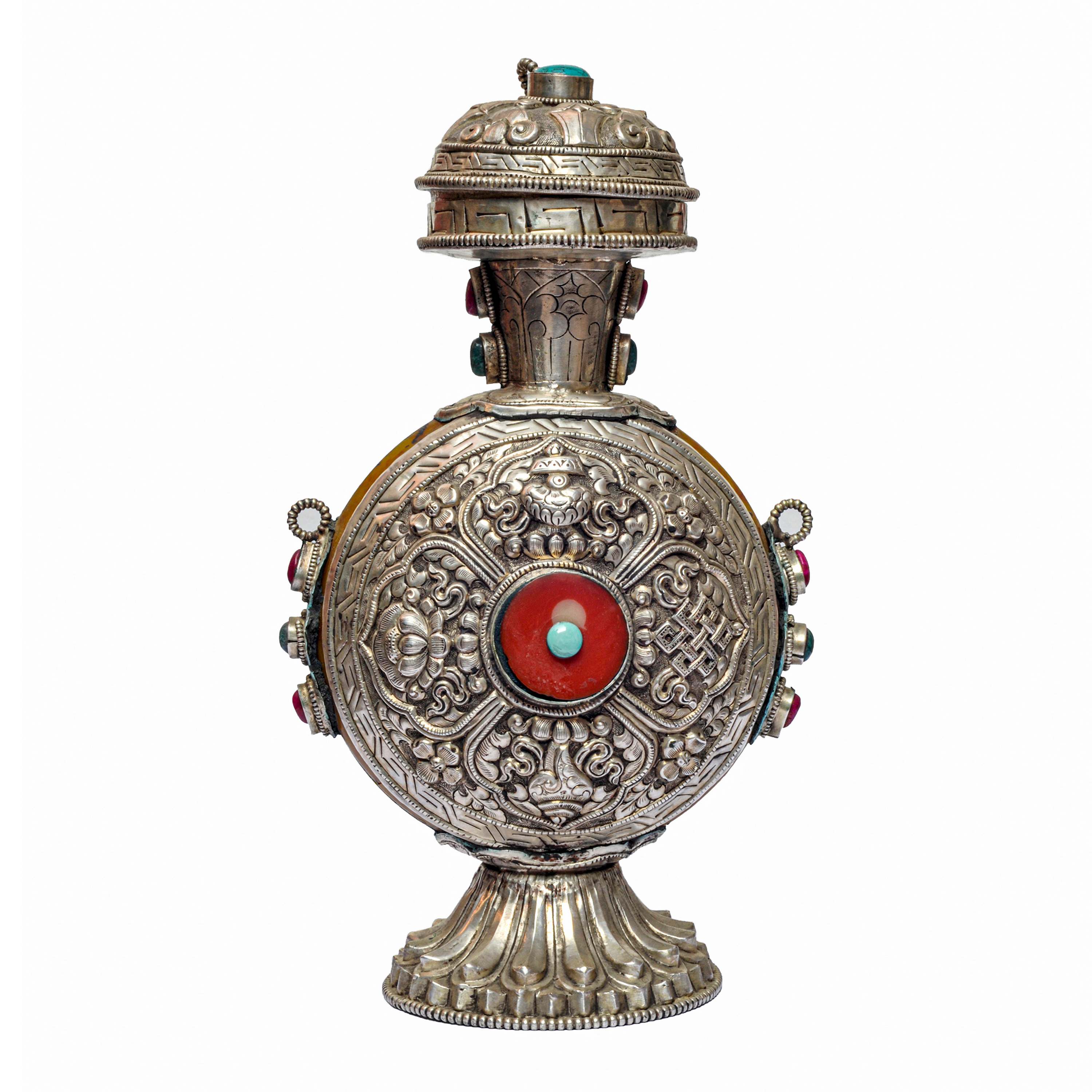 Copper Flower Snuff Bottle <span Style=