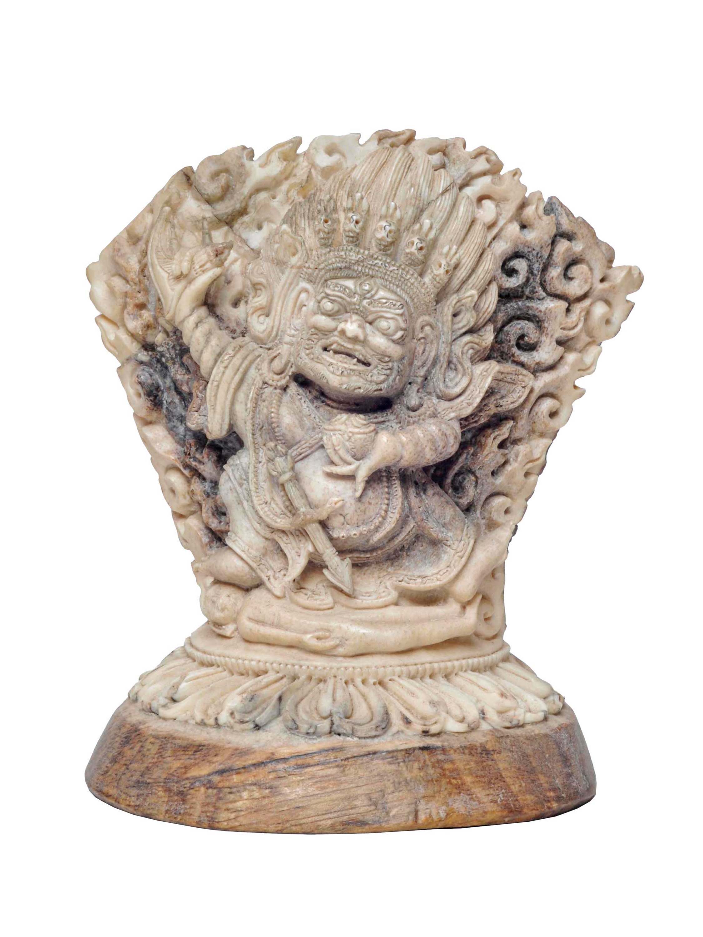Tibetan Hand Carved Animal Bone Stamp <span Style=