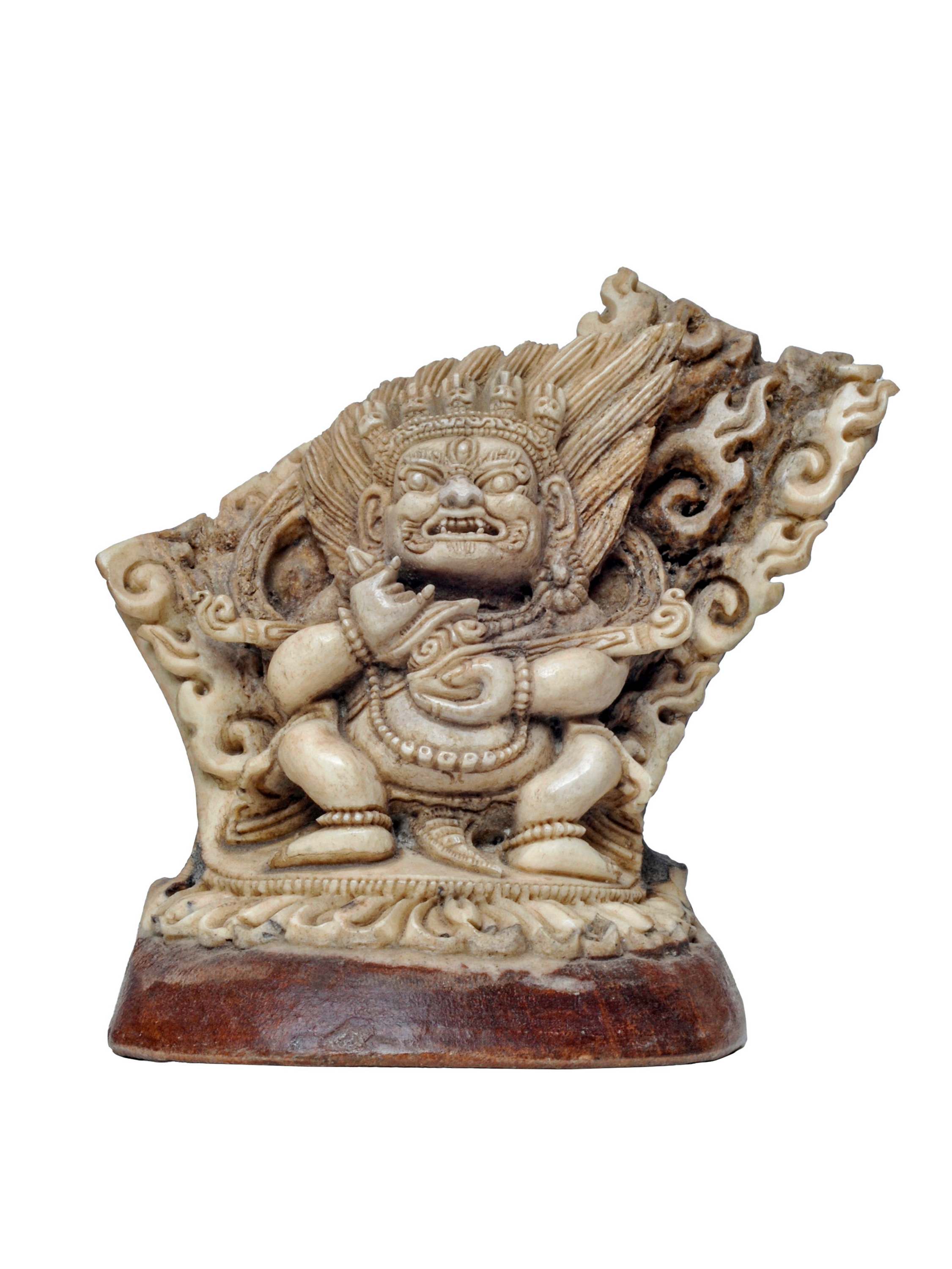 Tibetan Hand Carved Animal Bone Stamp <span Style=