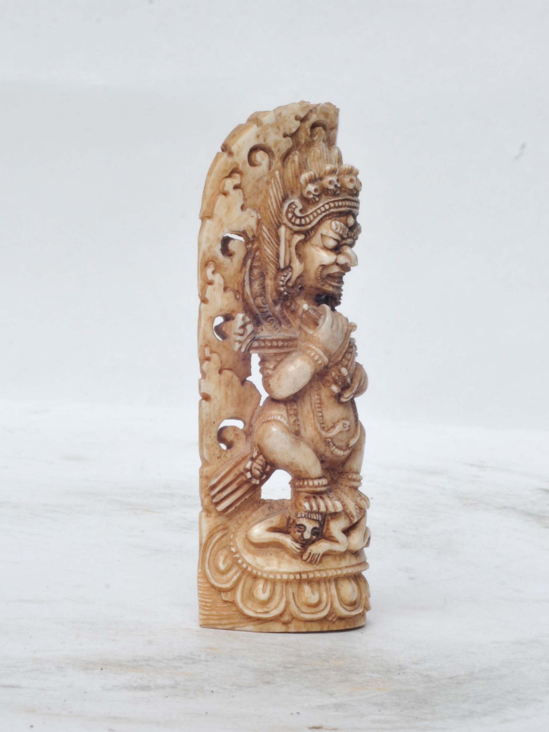 Tibetan Hand Carved Animal Bone Stamp <span Style=