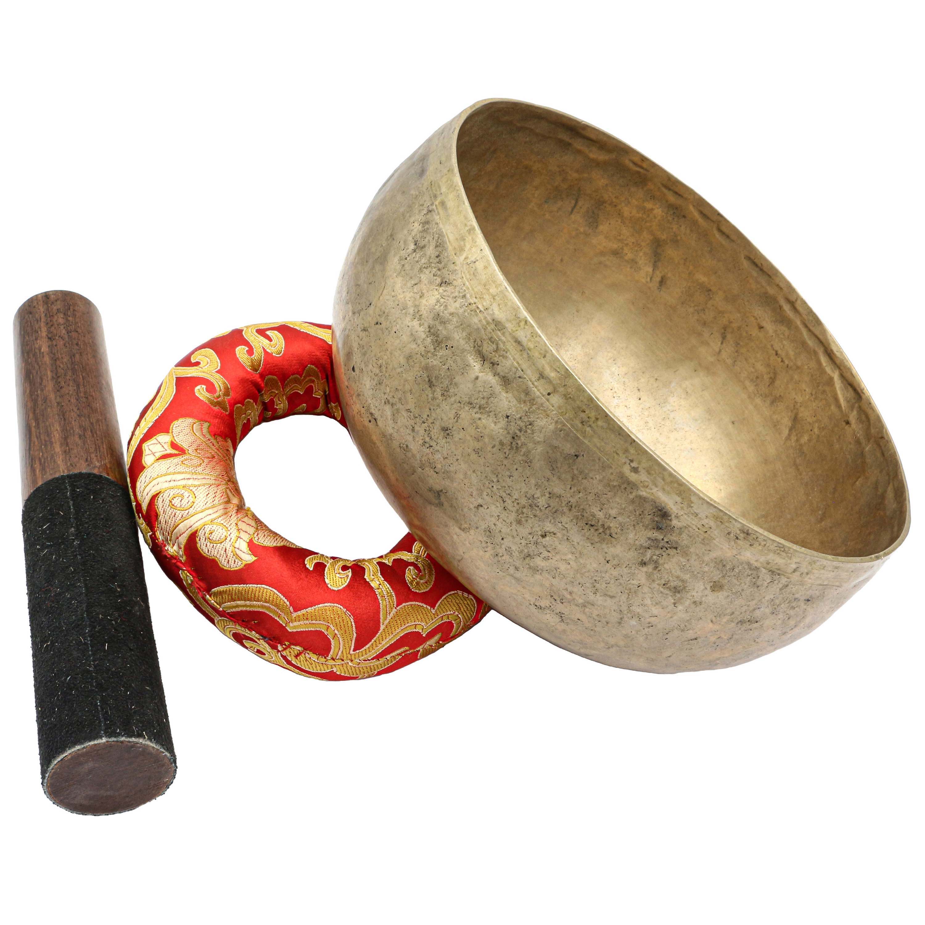 old, Buddhist real Antique Hand Beaten kopre Singing Bowl, select Accessories