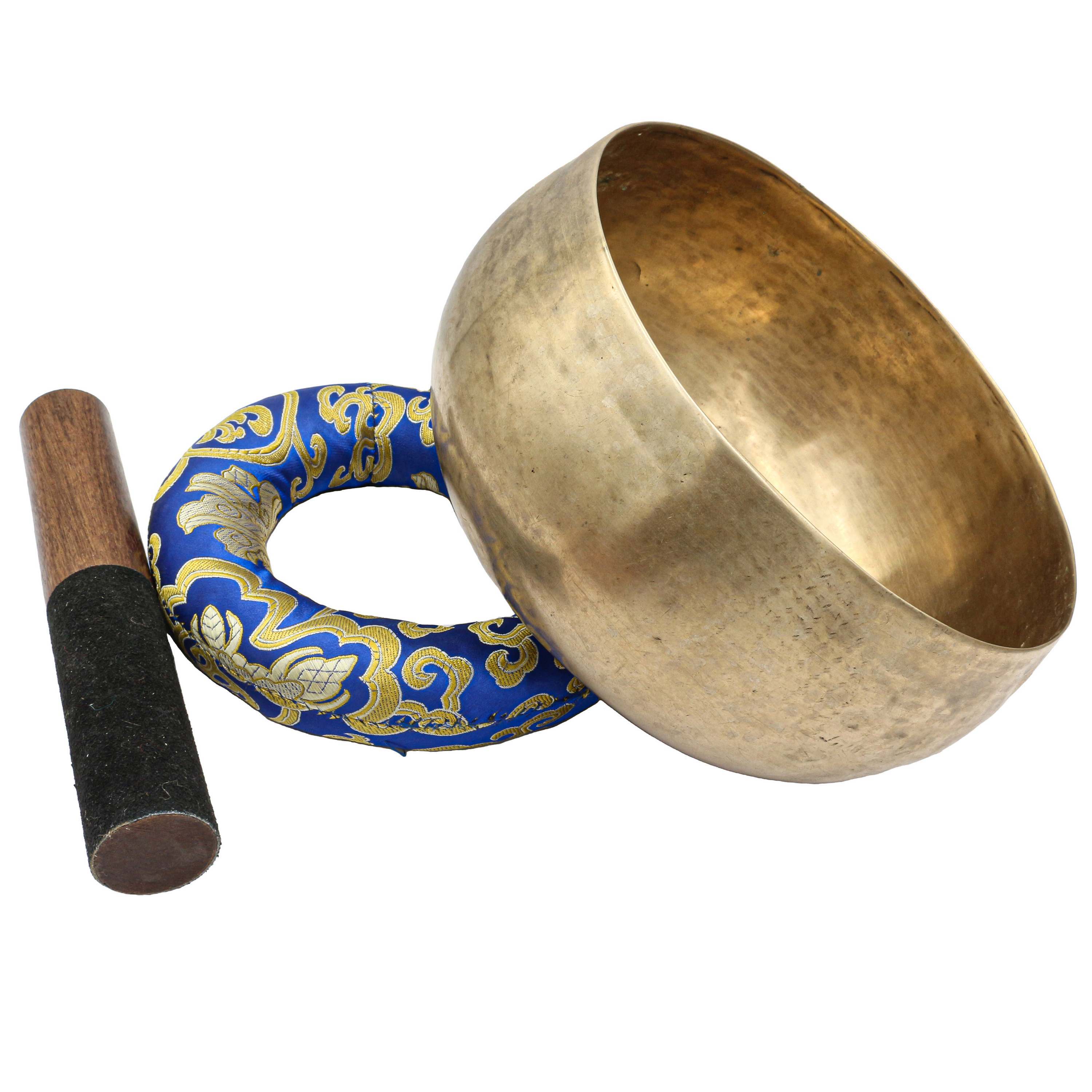 old, Buddhist real Antique Hand Beaten kopre Singing Bowl, select Accessories