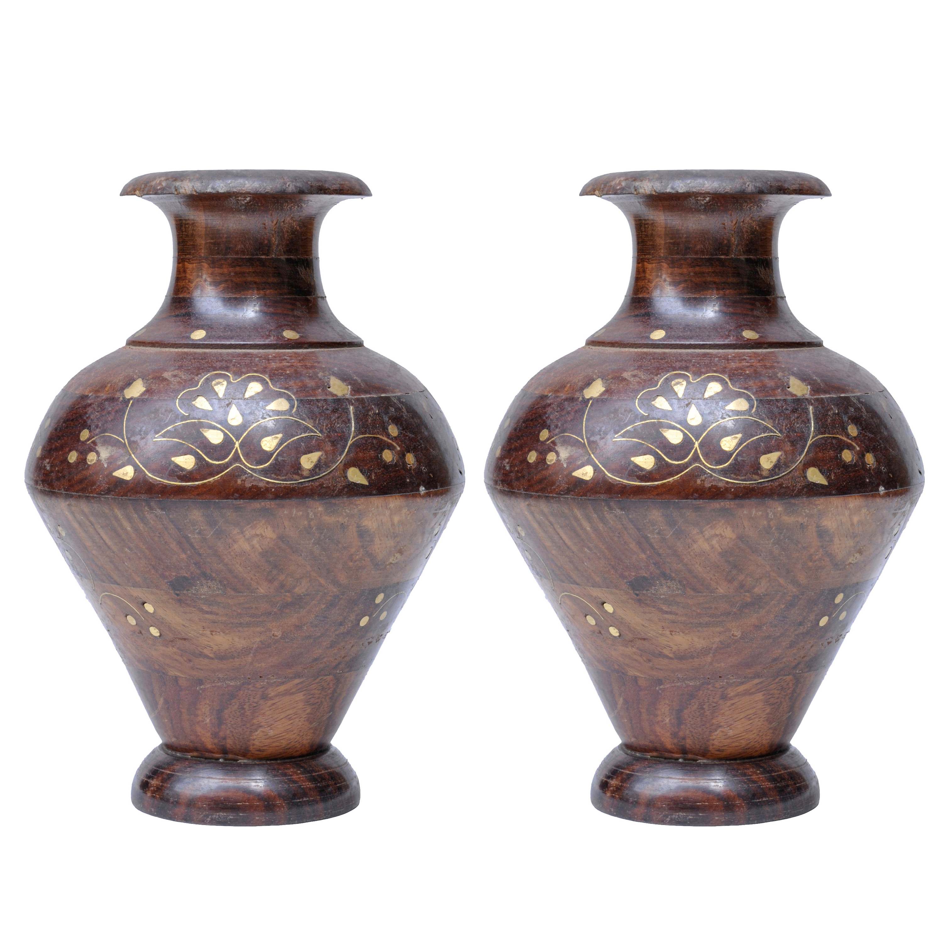 Wooden Handmade Flower Vase <span Style=