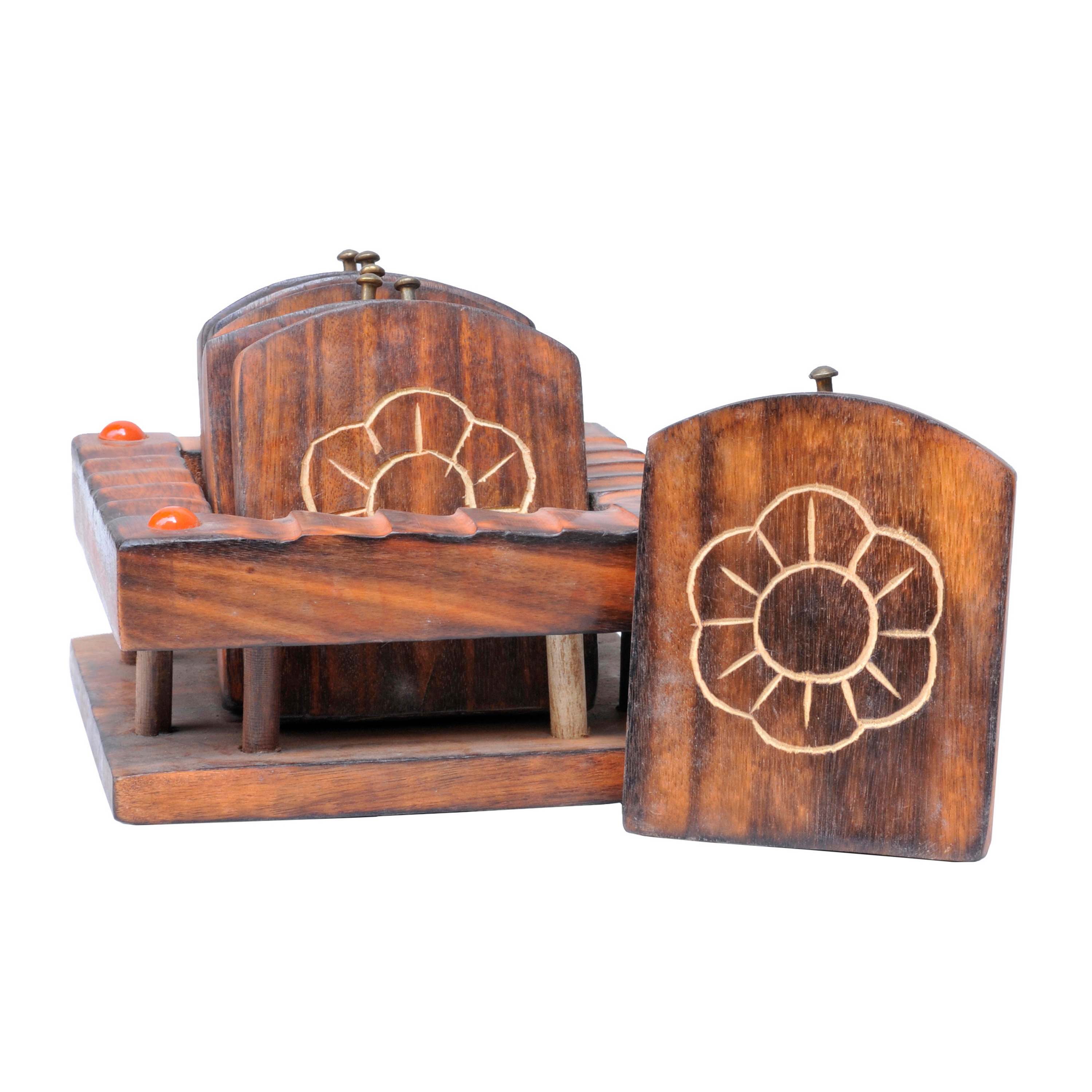 Wooden Tea Coaster Set