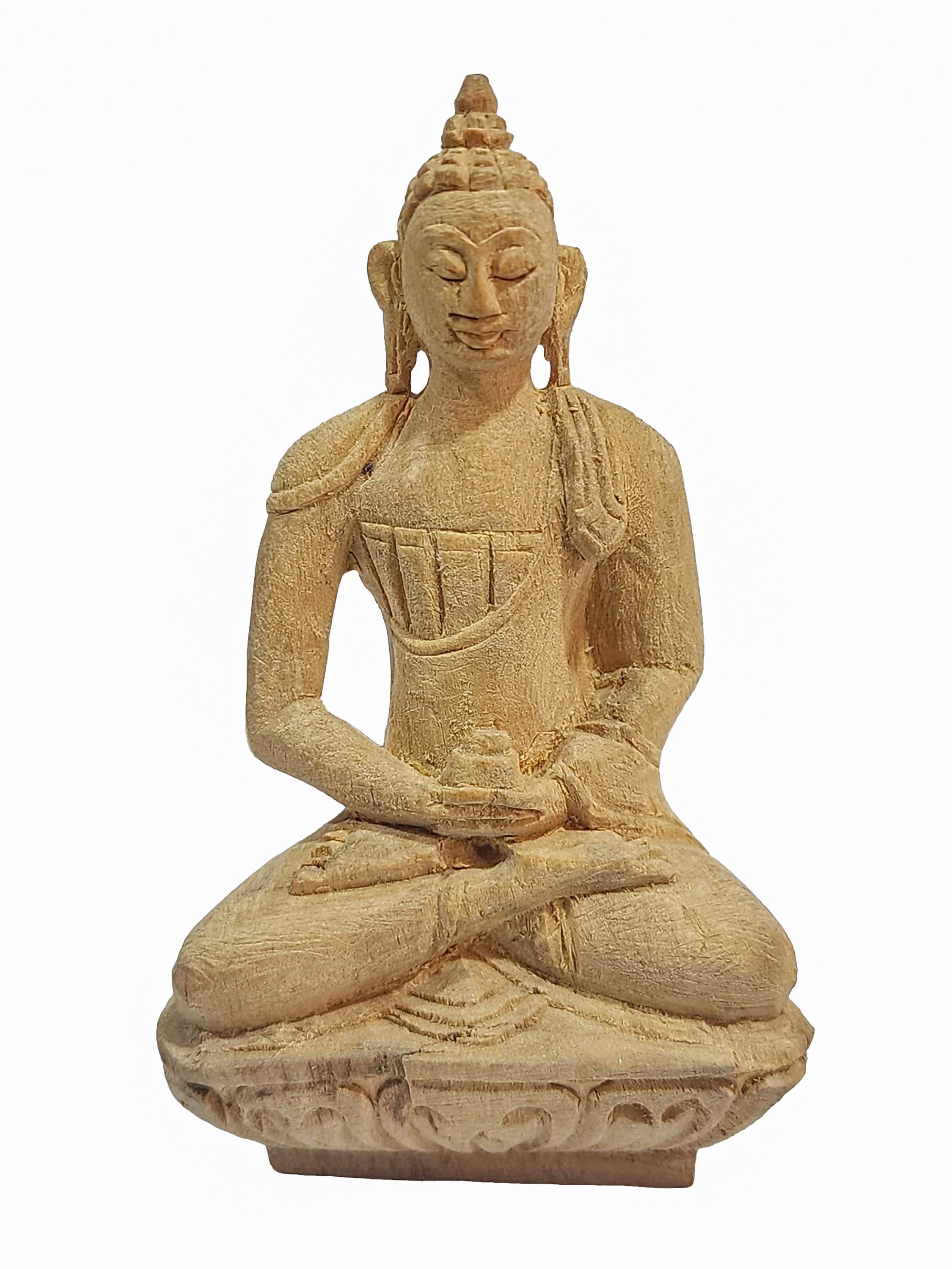 Buddhist Handmade Wooden Statue <span Style=