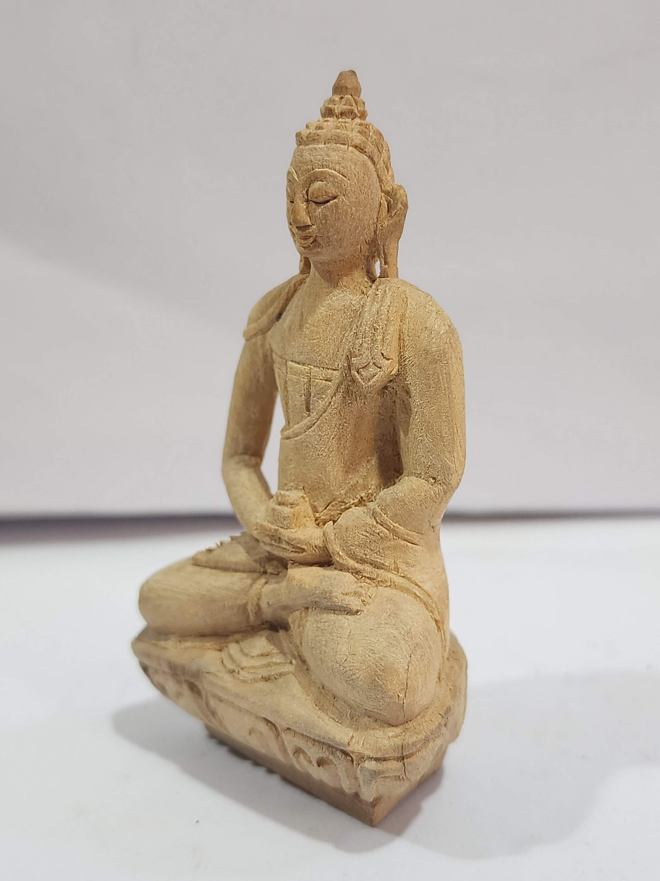 Buddhist Handmade Wooden Statue <span Style=