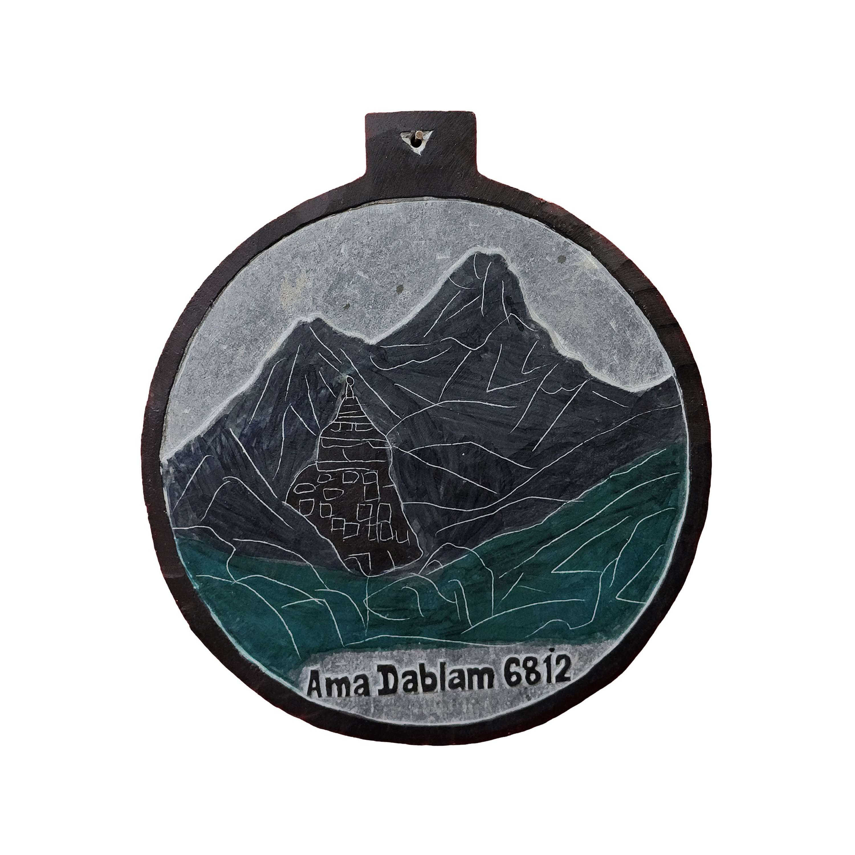 Mt. Ama Dablam Carved In Stone, <span Style=
