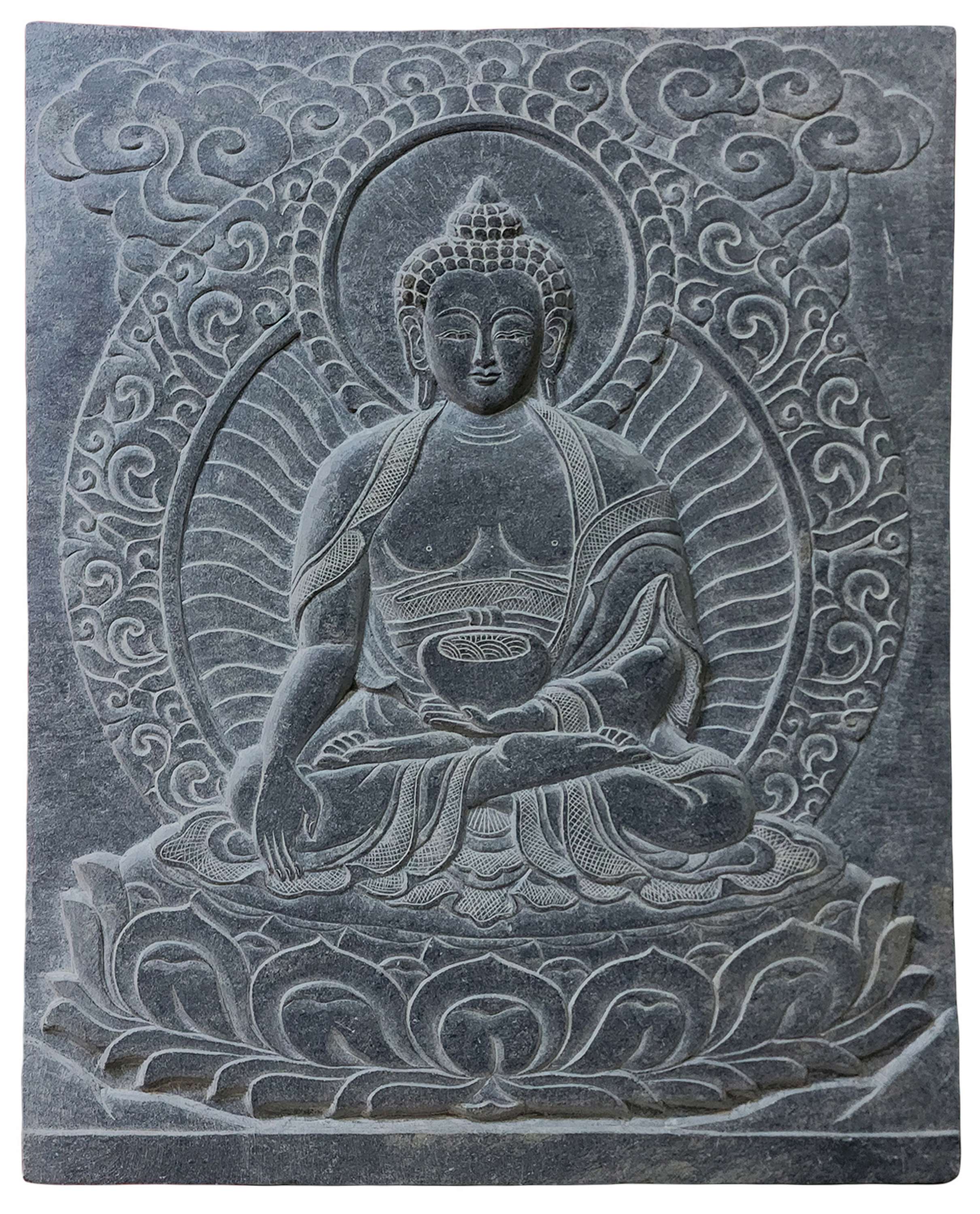 Shakyamuni Buddha Carved In Stone, <span Style=