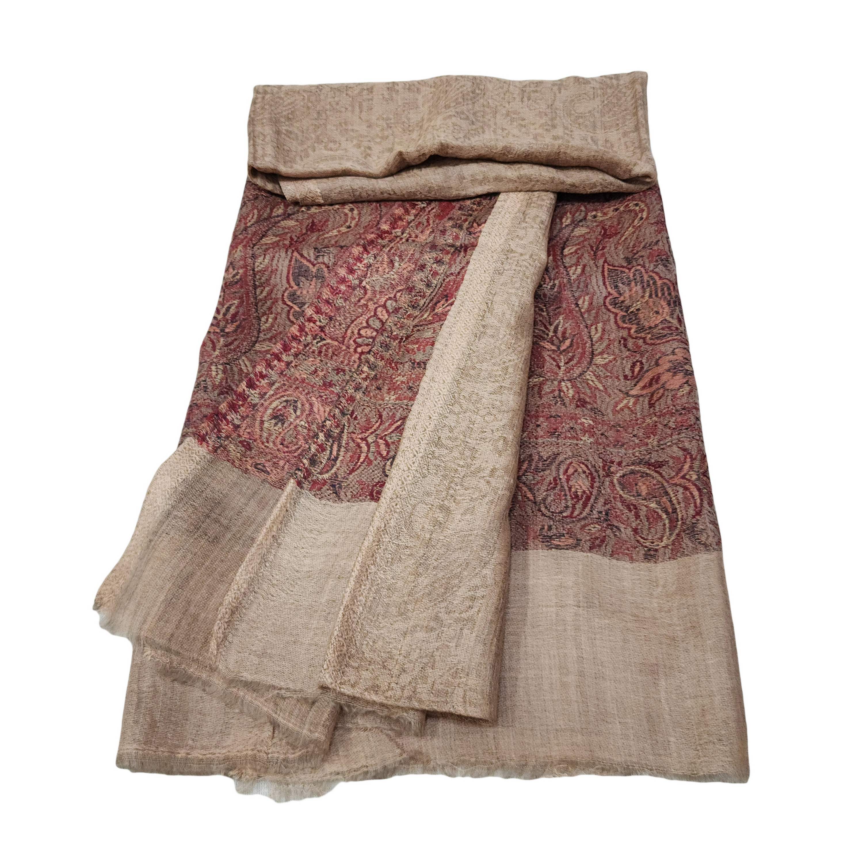 Ring Shawl, A Thin, Soft, And Light Shawl For All-weather Use, Two-ply Wool, With Jakarta Pattern