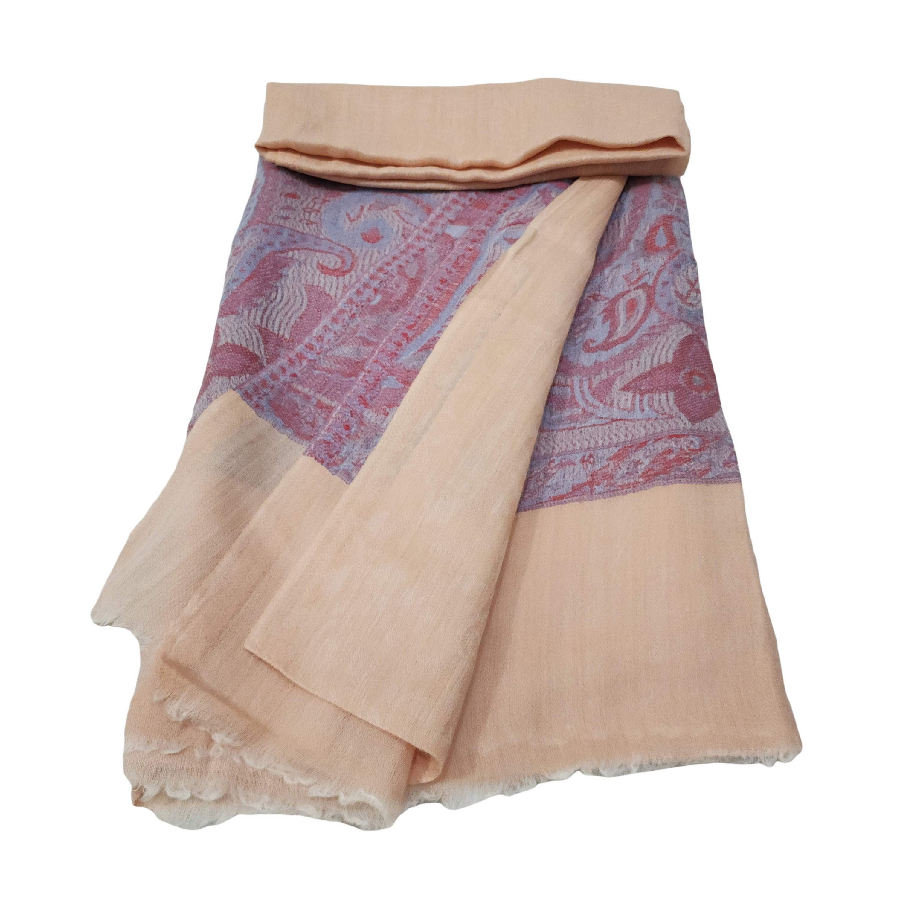 Ring Shawl, A Thin, Soft, And Light Shawl For All-weather Use, Two-ply Wool, With Jakarta Pattern