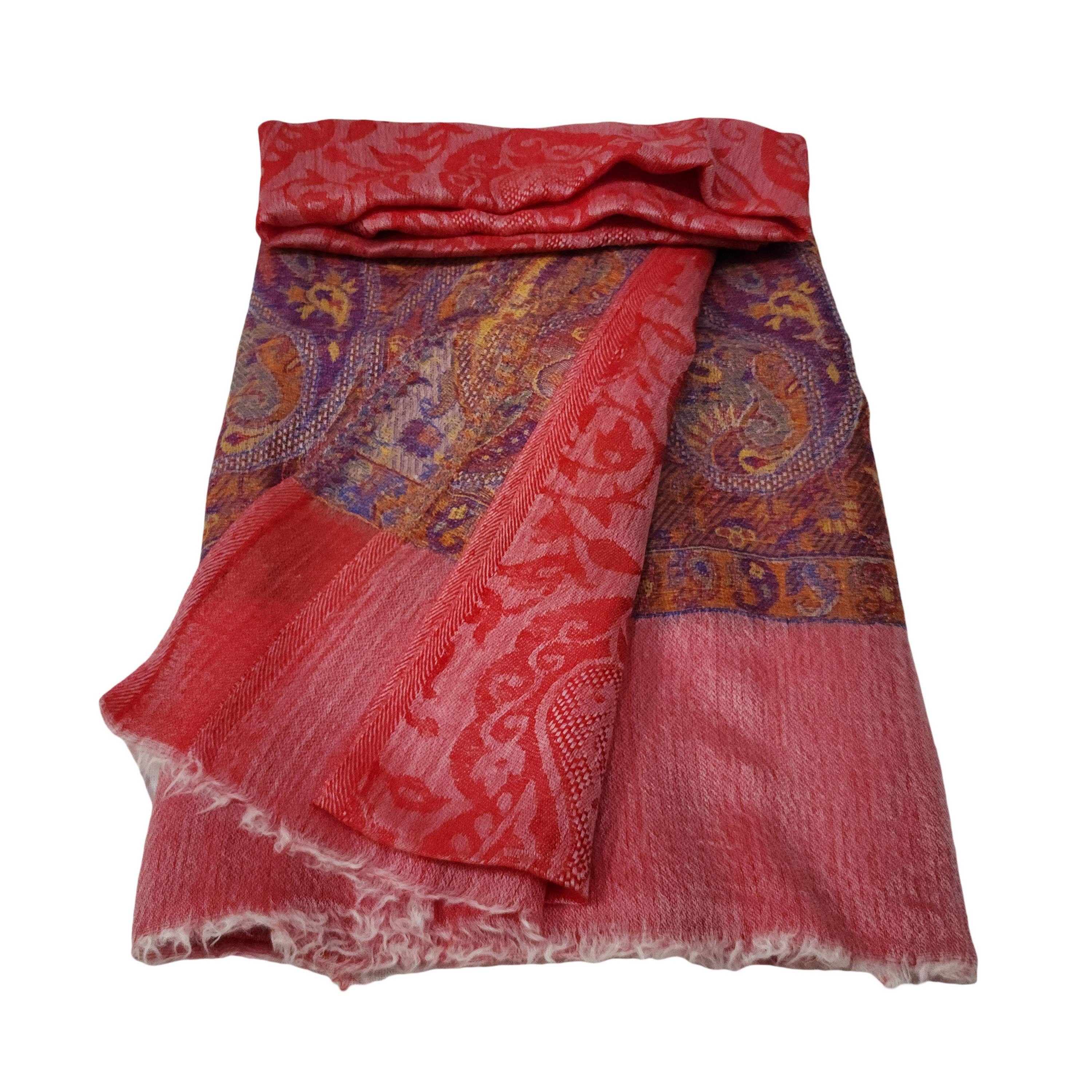 Ring Shawl, A Thin, Soft, And Light Shawl For All-weather Use, Two-ply Wool, With Jakarta Pattern