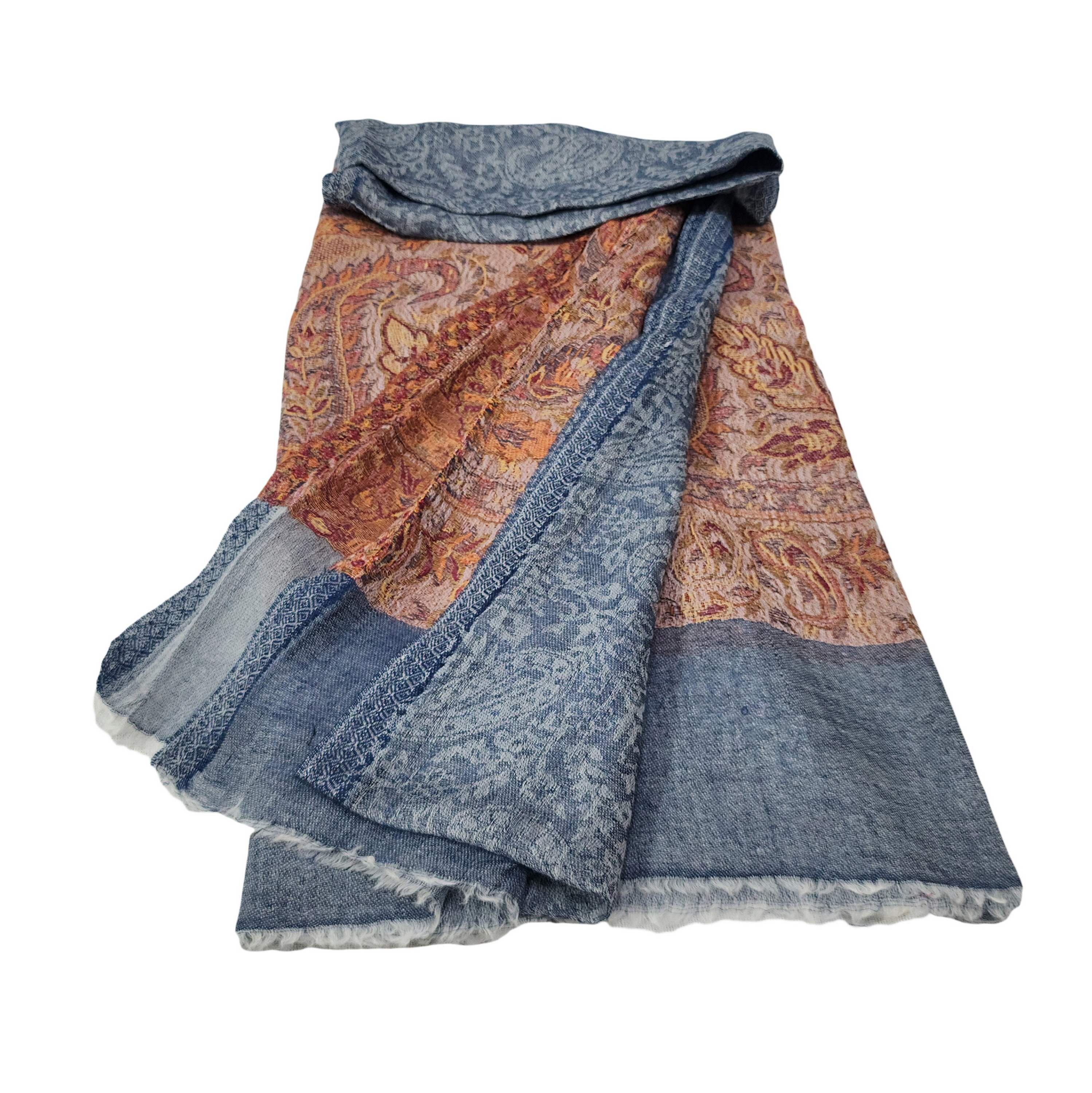 Ring Shawl, A Thin, Soft, And Light Shawl For All-weather Use, Two-ply Wool, With Jakarta Pattern