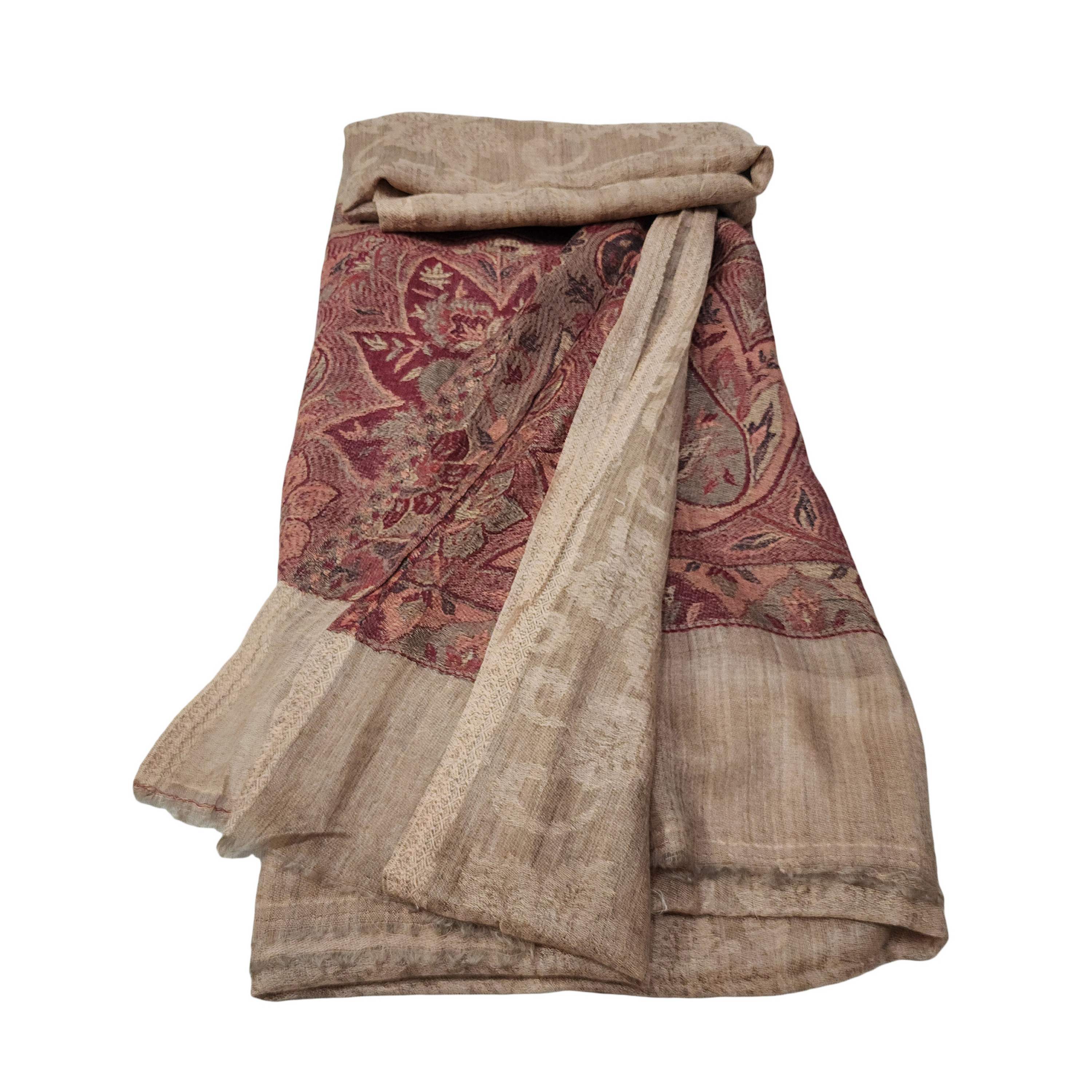 Ring Shawl, A Thin, Soft, And Light Shawl For All-weather Use, Two-ply Wool, With Jakarta Pattern