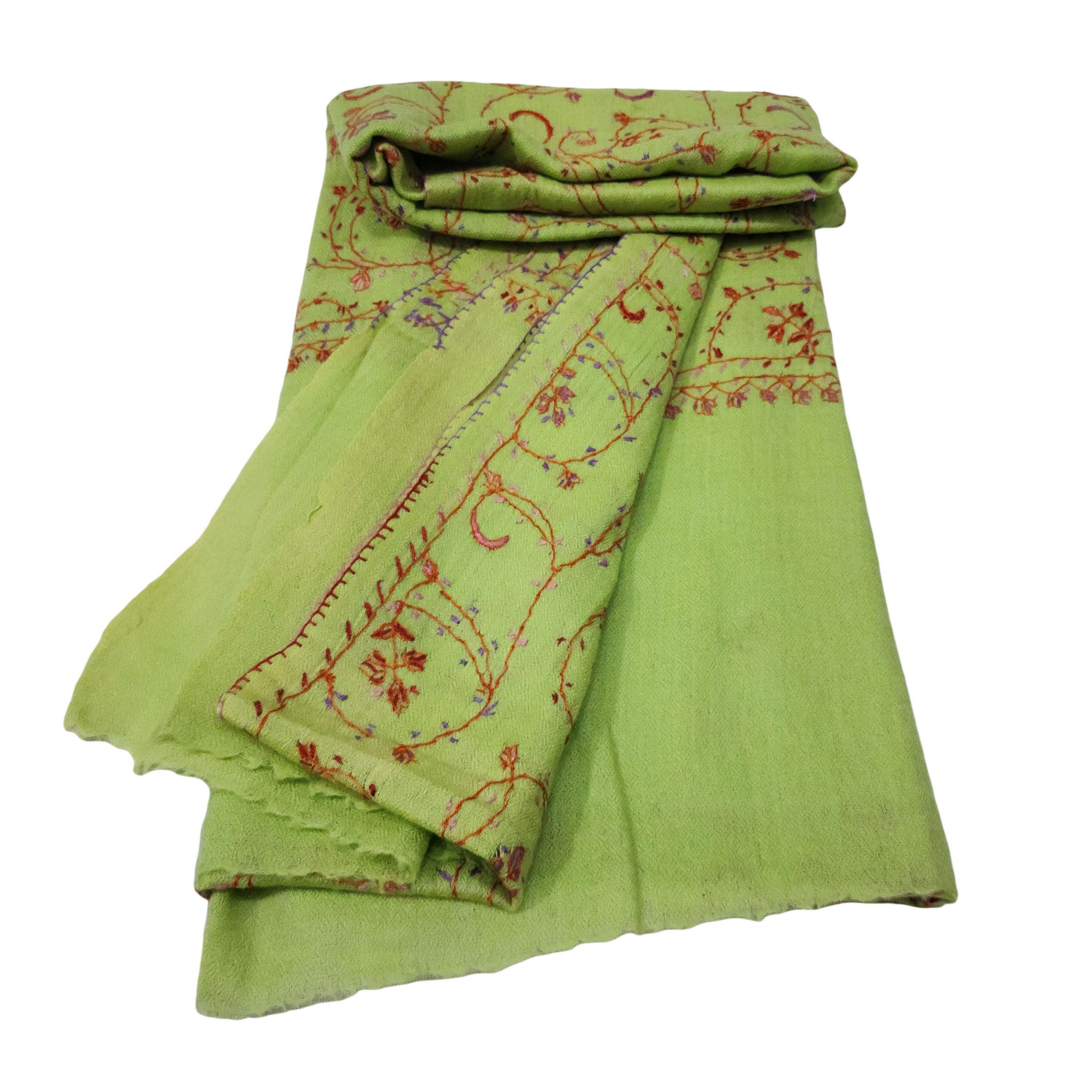 Ring Shawl, A Thin, Soft, And Light Shawl For All-weather Use, Two-ply Wool, With Detailed Embroidery