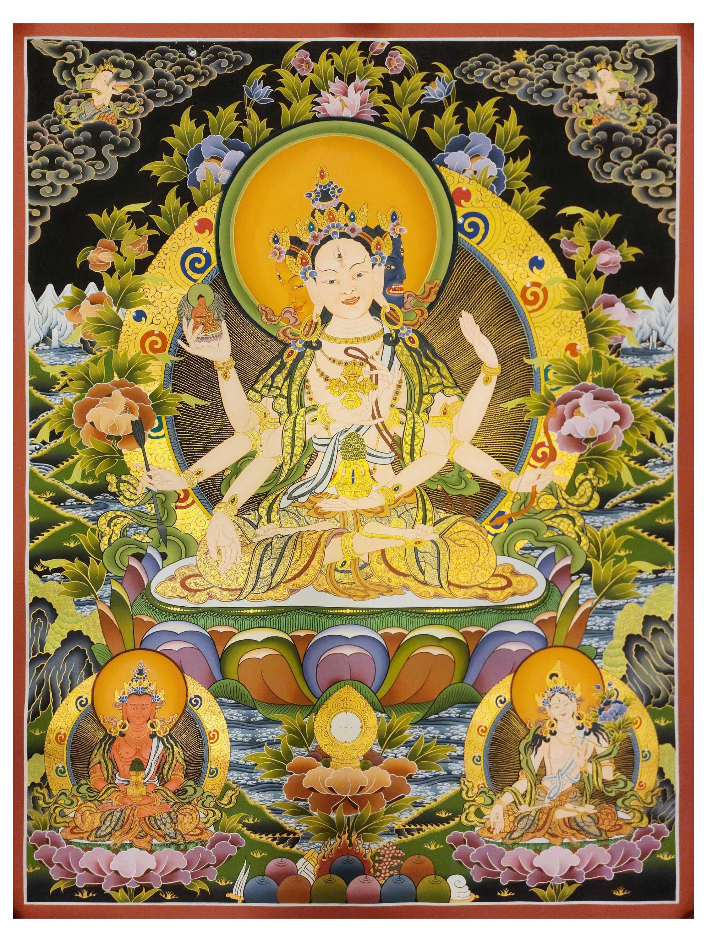 Namgyalma Thangka, A Buddhist Traditional Painting, <span Style=