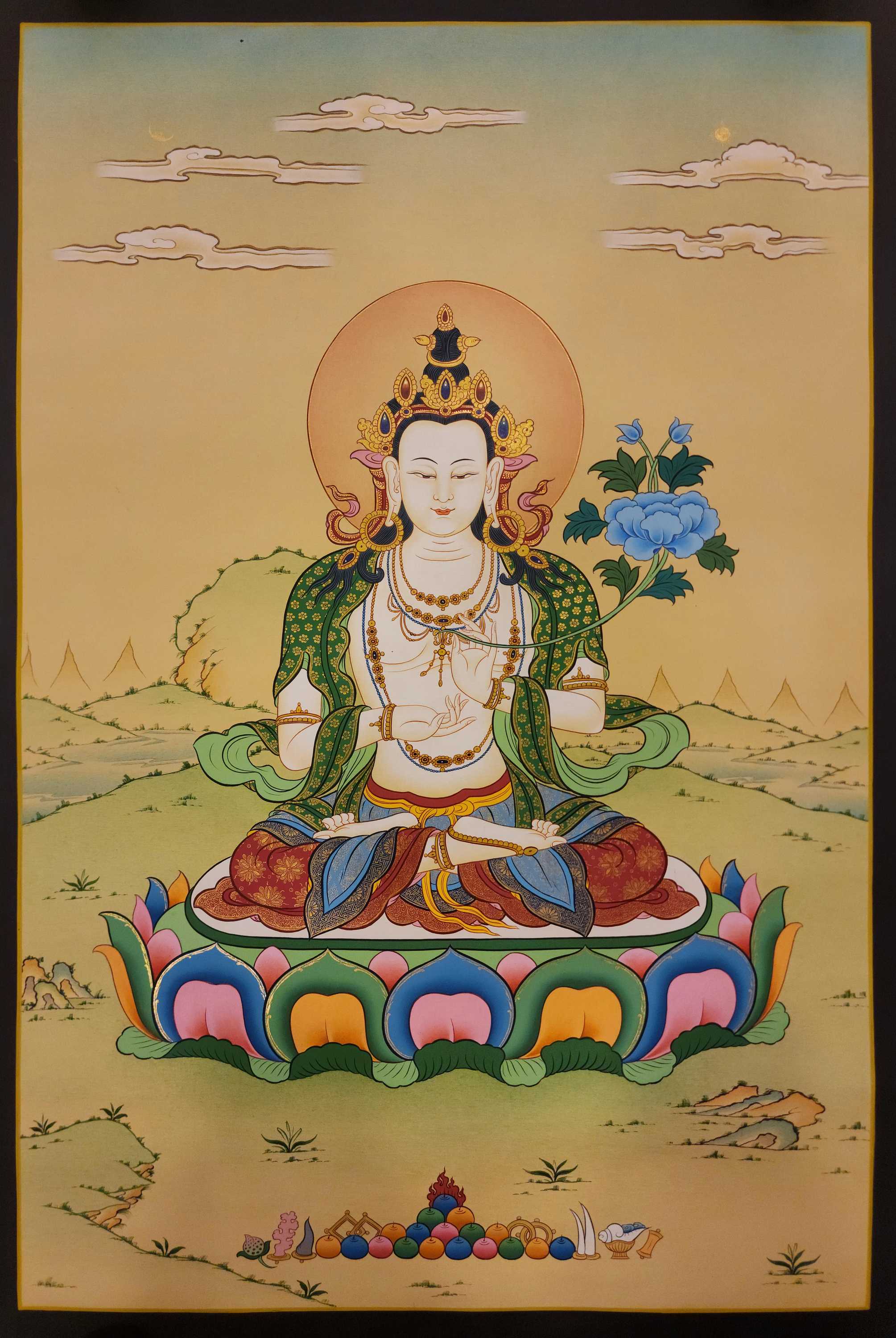 Bodhisattva Thangka, Buddhist Traditional Painting, <span Style=