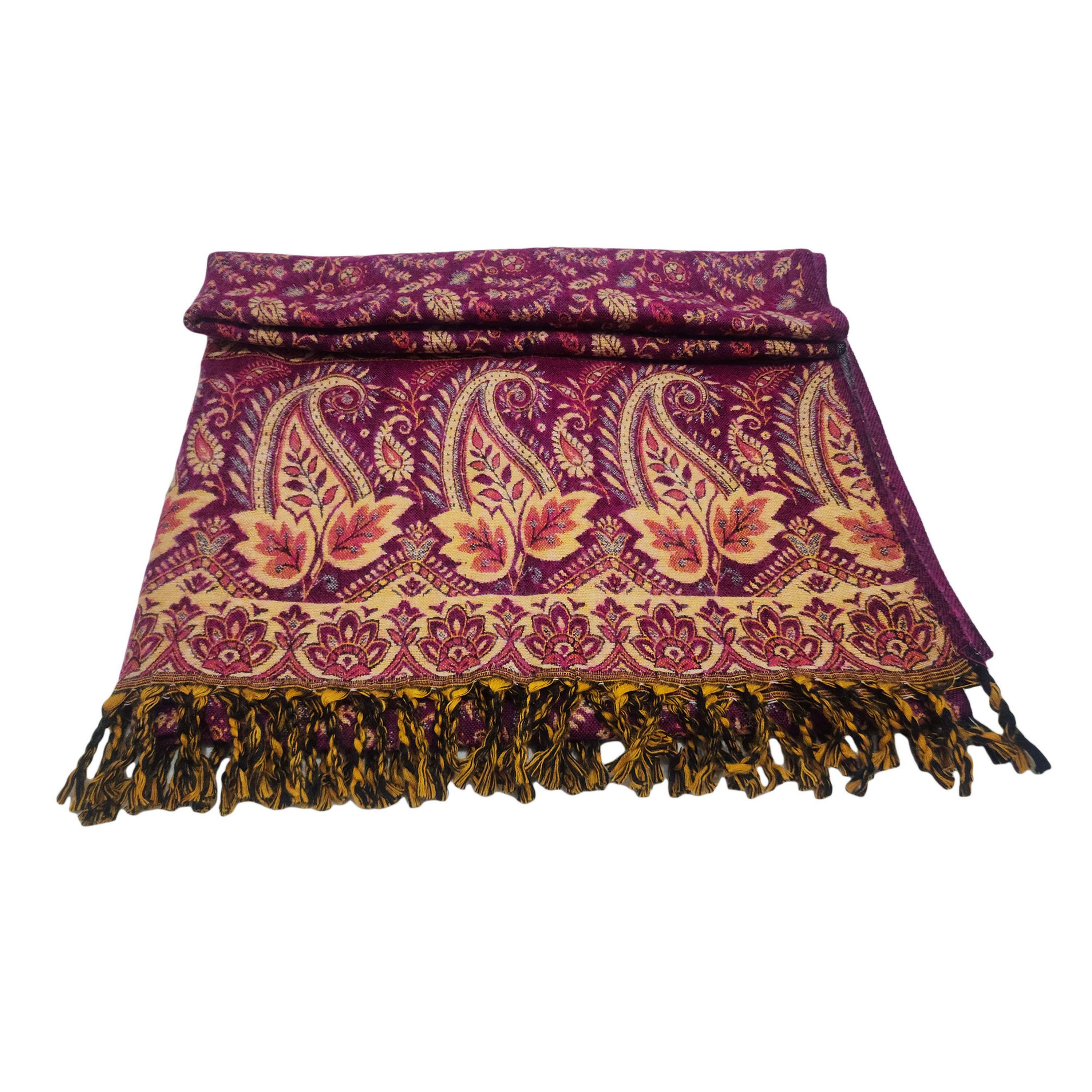 Dhaka Shawl, Multicolor Durable Acrylic Shawl With Various Patterns, presley Design