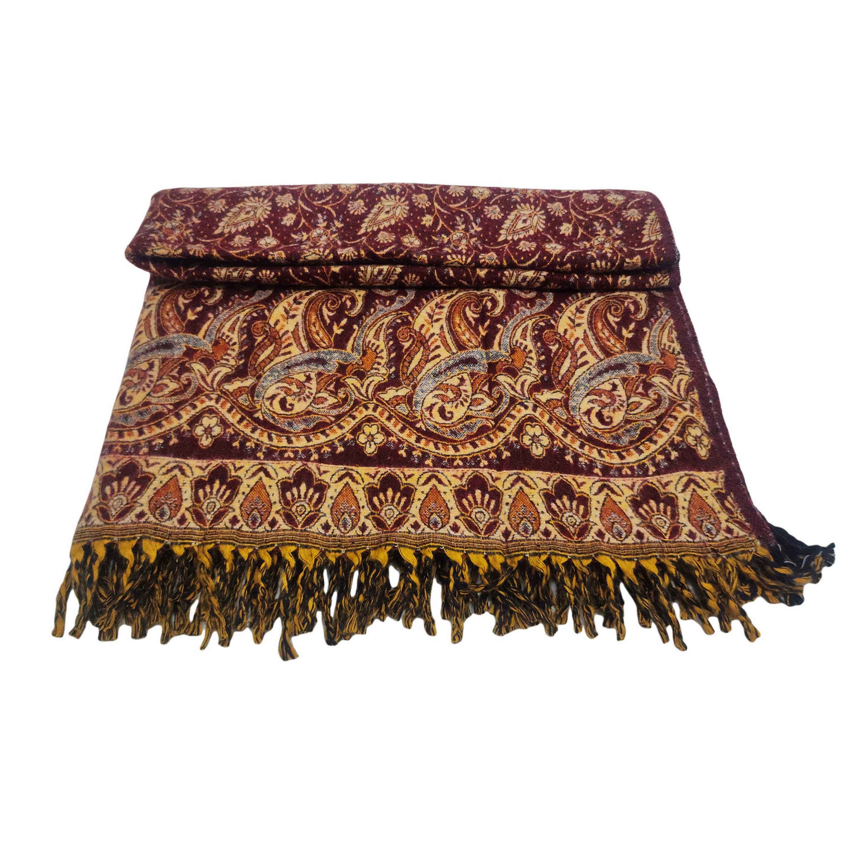 Dhaka Shawl, Multicolor Durable Acrylic Shawl With Various Patterns, presley Design