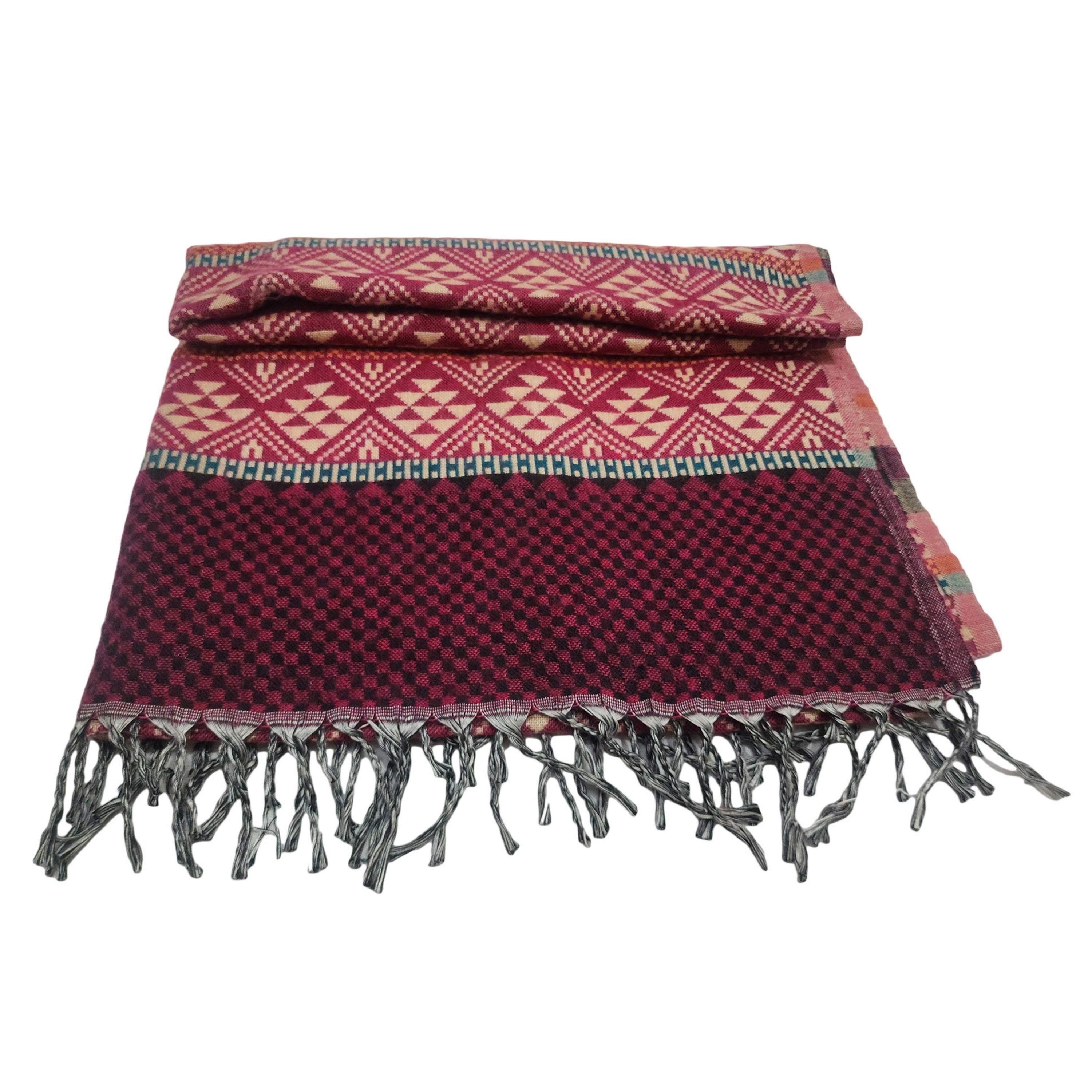 Dhaka Shawl, Multicolor Durable Acrylic Shawl With Various Patterns
