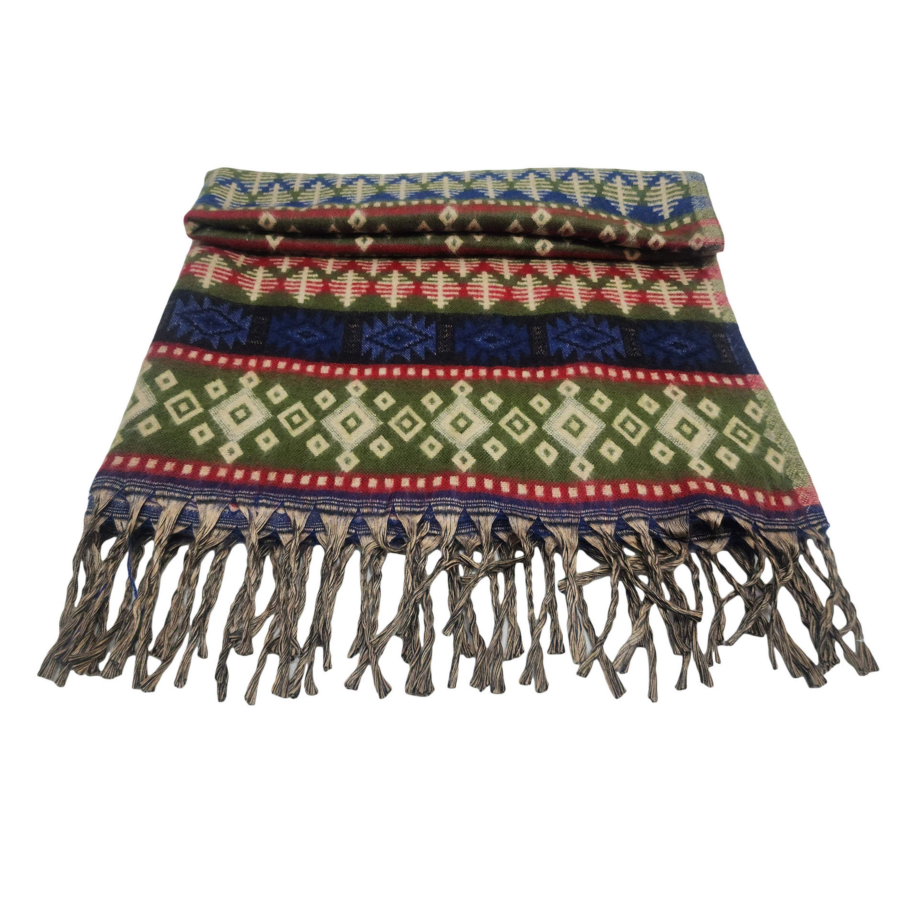 Dhaka Shawl, Multicolor Durable Acrylic Shawl With Various Patterns