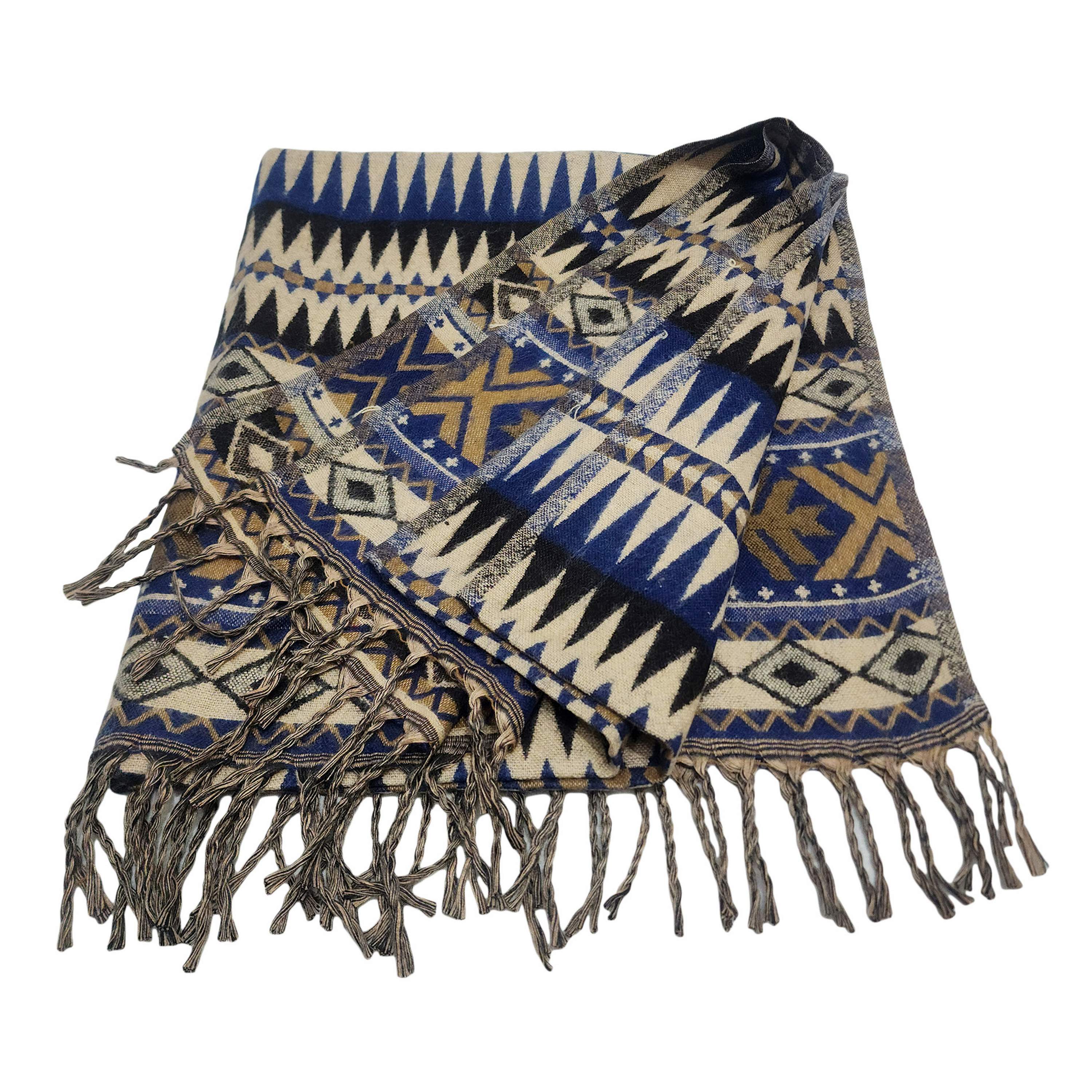 Dhaka Shawl, Multicolor Durable Acrylic Shawl With Various Patterns