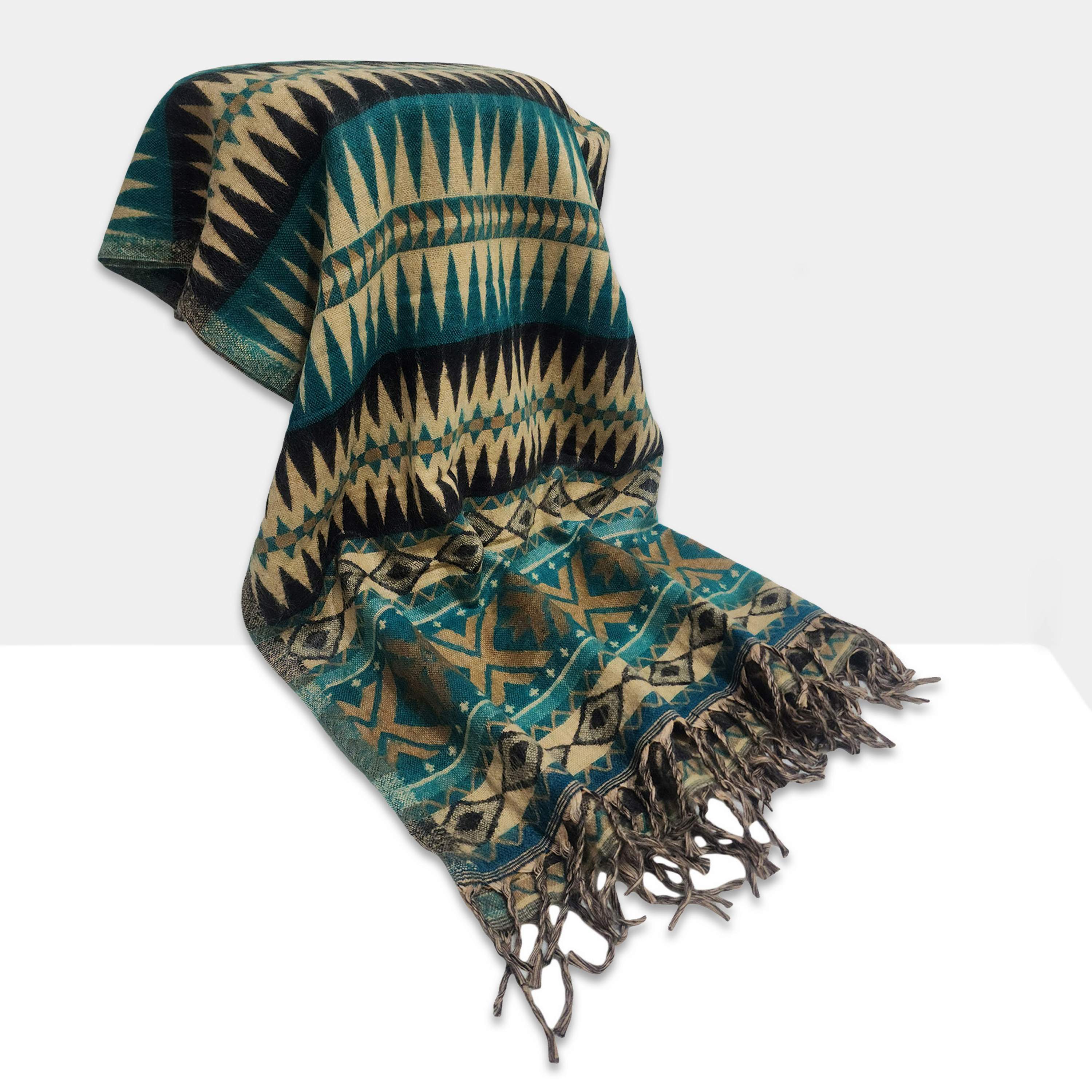 Dhaka Shawl, Multicolor Durable Acrylic Shawl <span Style=
