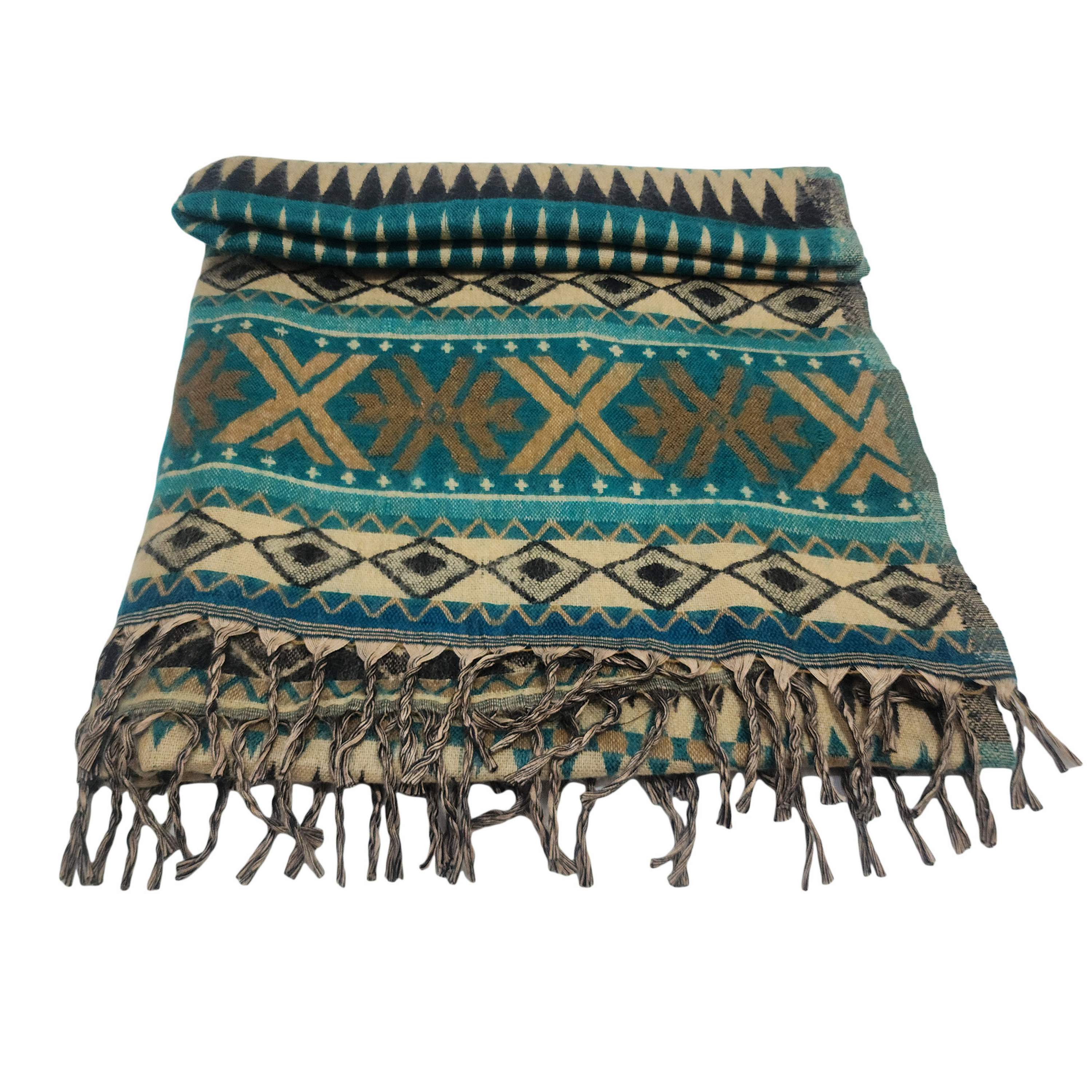 Dhaka Shawl, Multicolor Durable Acrylic Shawl With Various Patterns
