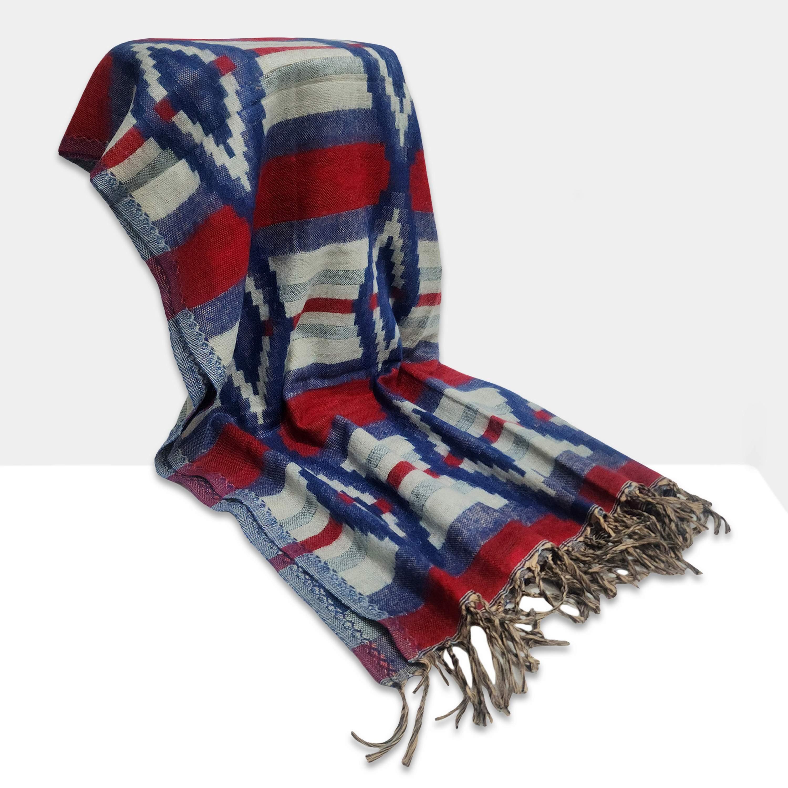 Dhaka Shawl, Multicolor Durable Acrylic Shawl <span Style=