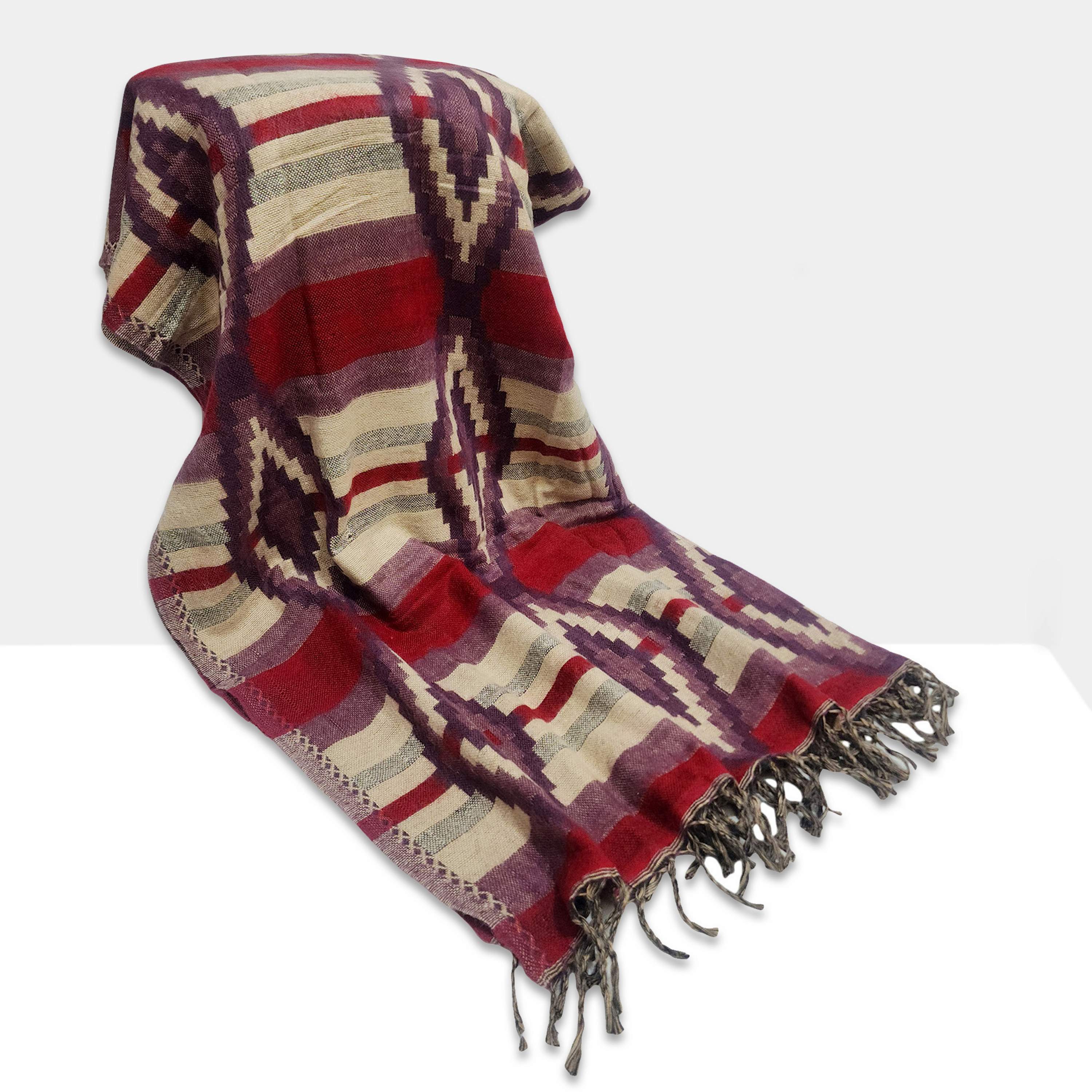 Dhaka Shawl, Multicolor Durable Acrylic Shawl <span Style=