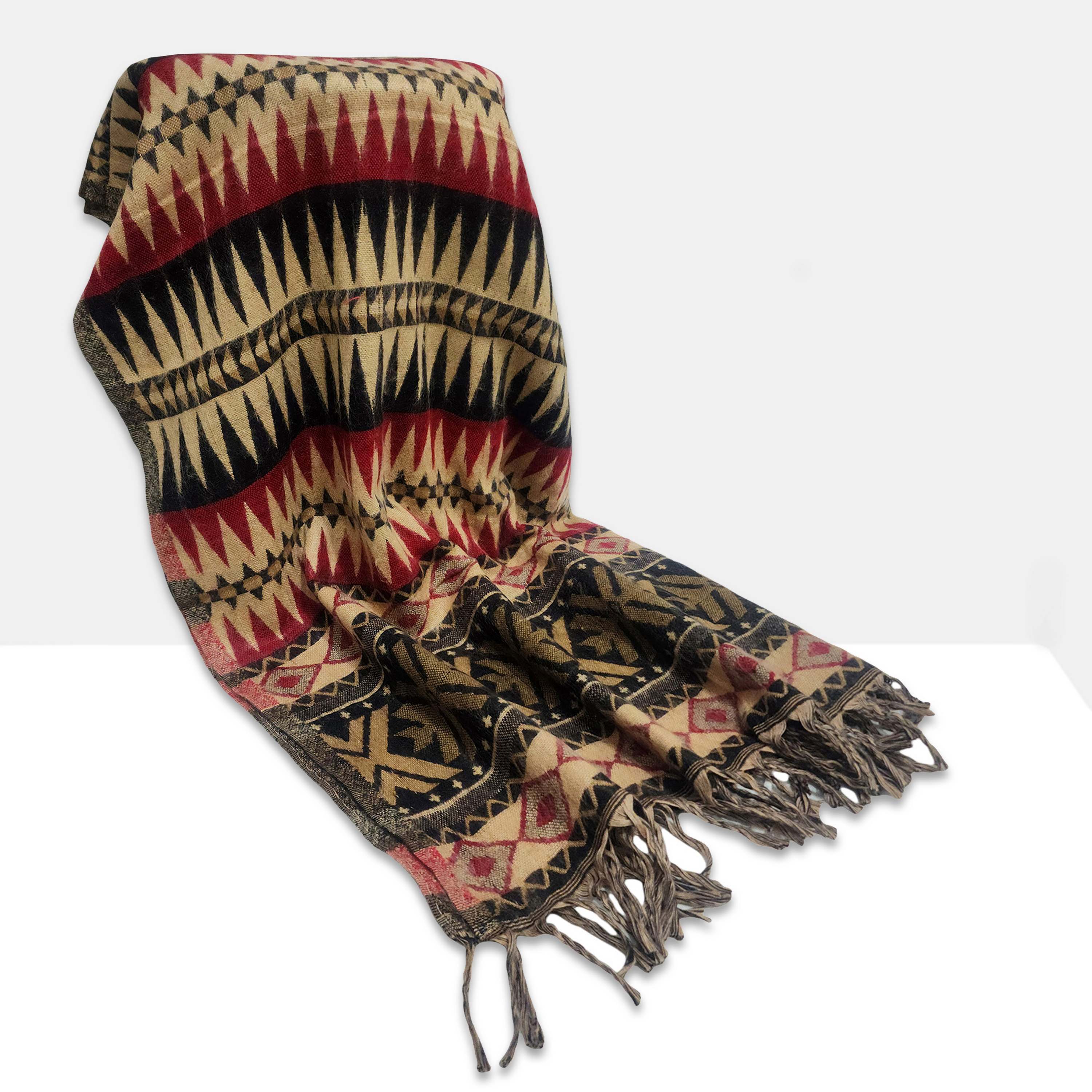 Dhaka Shawl, Multicolor Durable Acrylic Shawl <span Style=