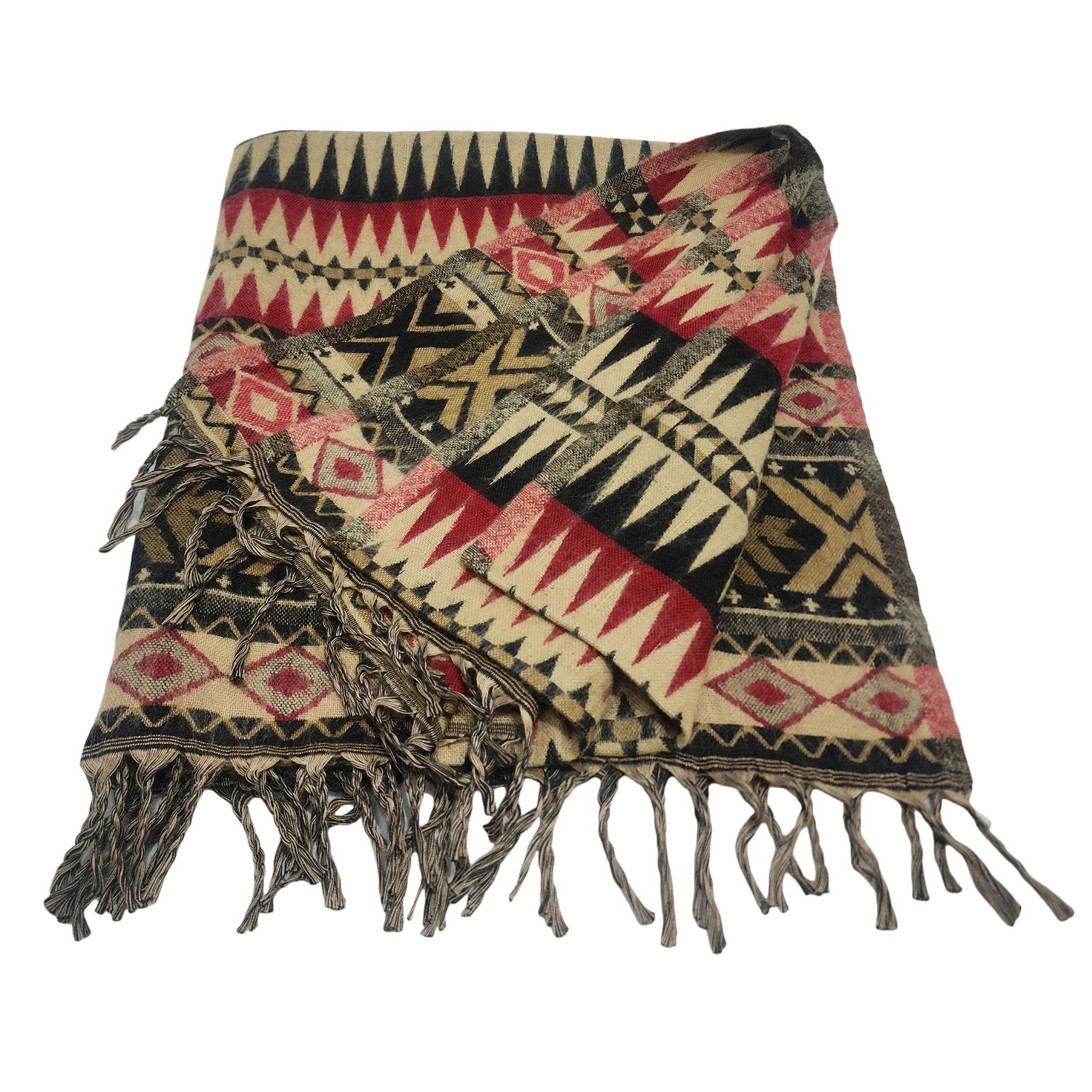 Dhaka Shawl, Multicolor Durable Acrylic Shawl With Various Patterns