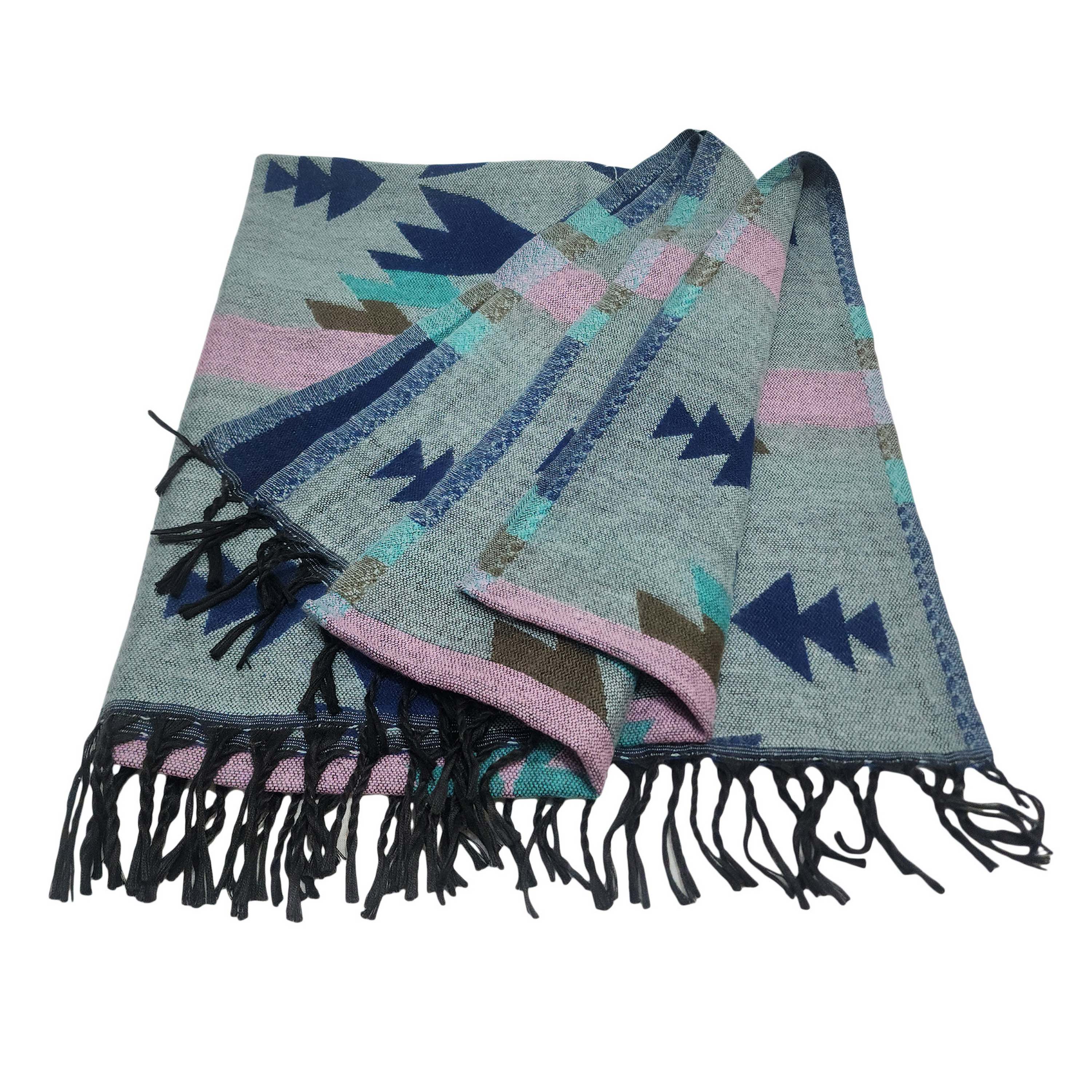Dhaka Shawl, Multicolor Durable Acrylic Shawl With Various Patterns